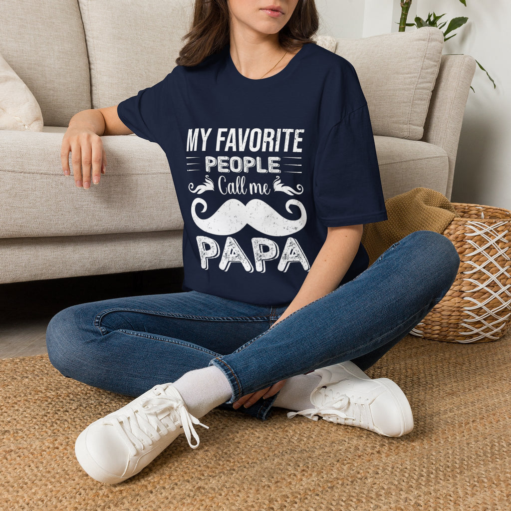 Papa T-Shirt — “My Favorite People Call Me Papa” Vintage Family Gift