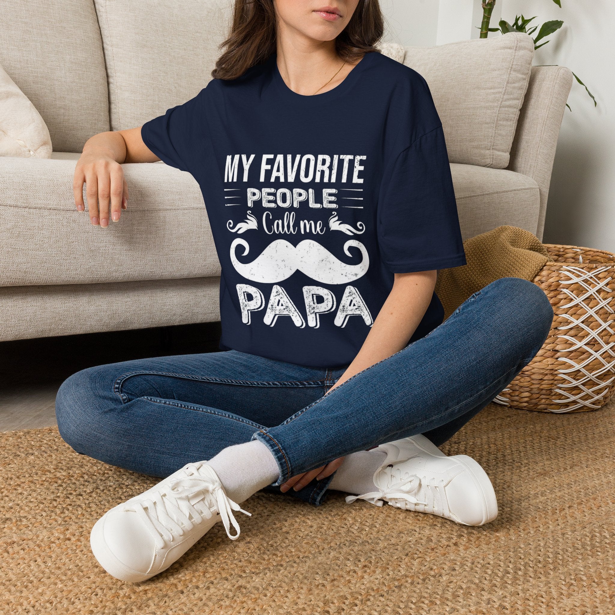 Papa T-Shirt — “My Favorite People Call Me Papa” Vintage Family Gift