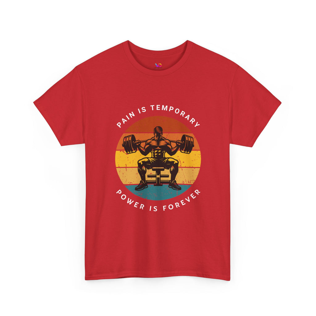 T-shirt d'entraînement – T-shirt de musculation rétro « La douleur est temporaire, la puissance est éternelle »