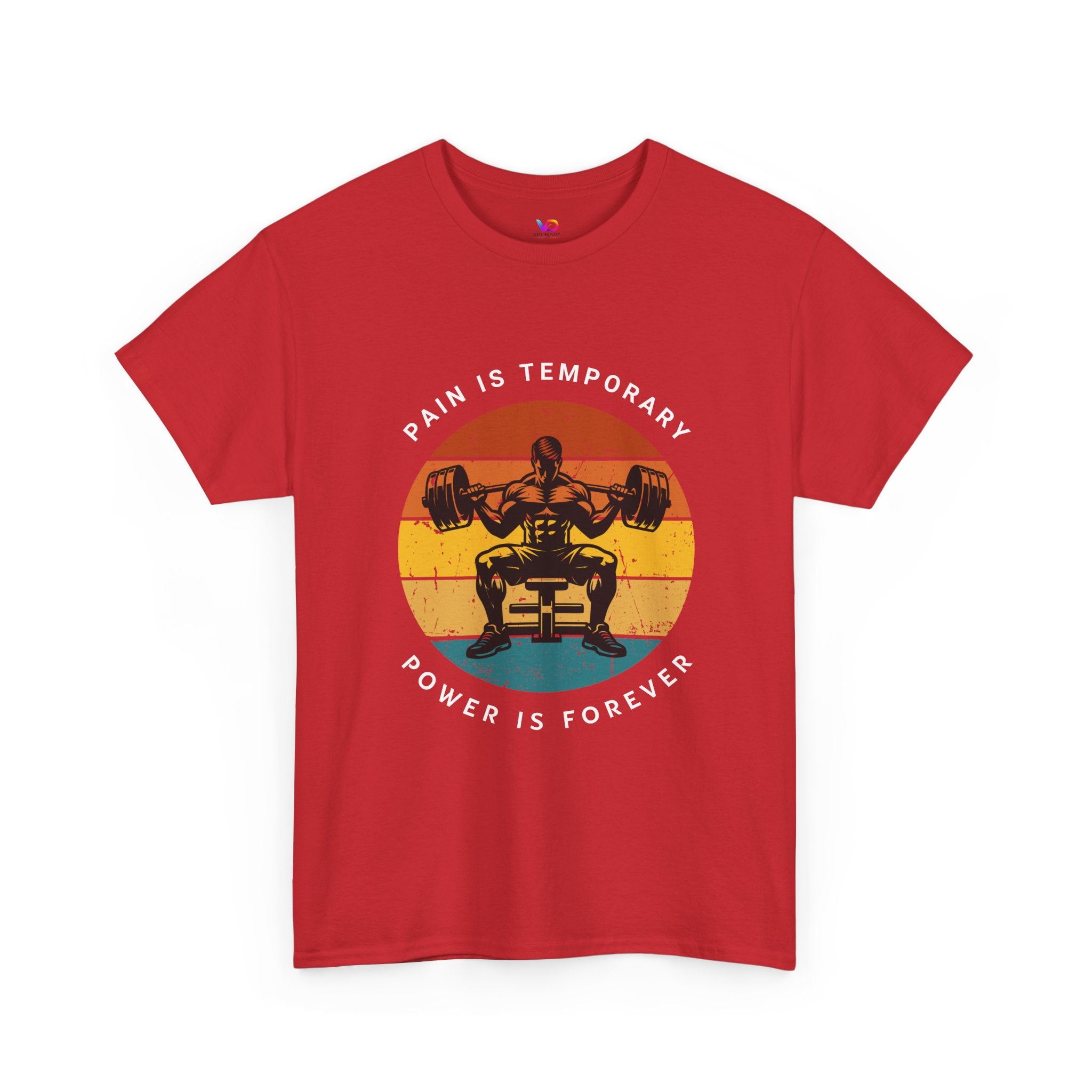 T-shirt d'entraînement – T-shirt de musculation rétro « La douleur est temporaire, la puissance est éternelle »