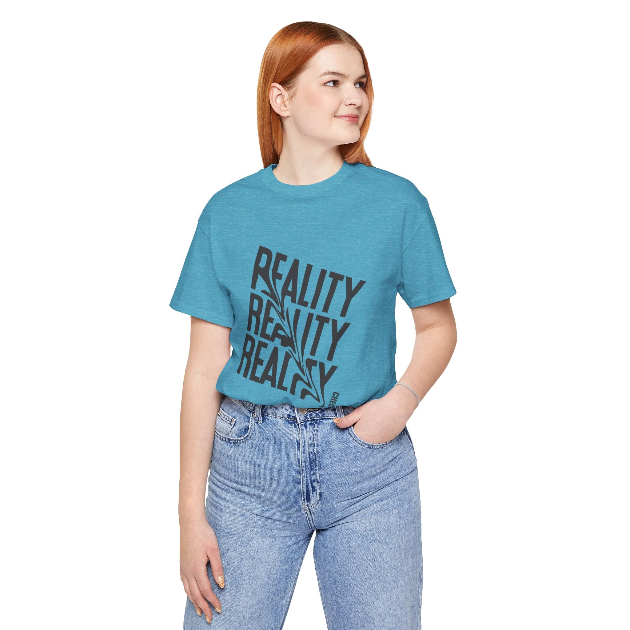 Reality Repeat Tee — Graphic Typography T-Shirt