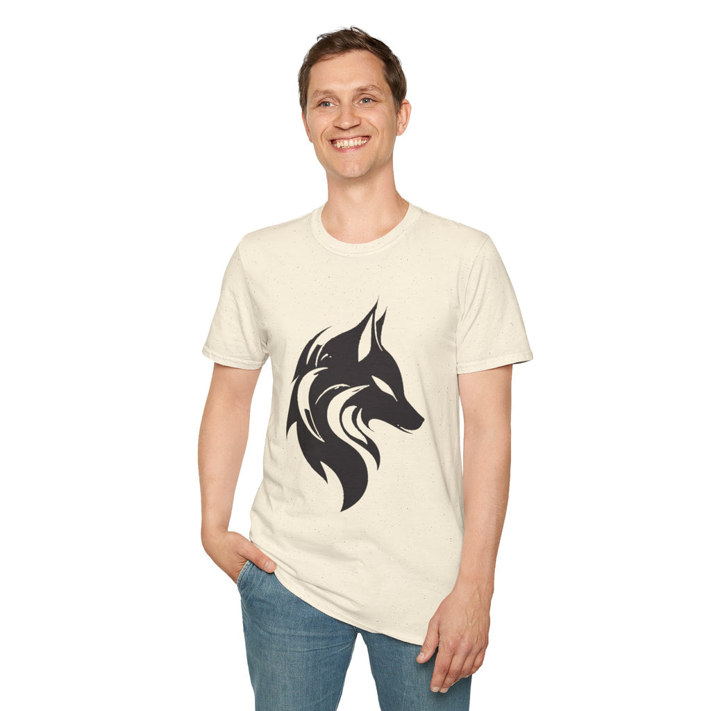 Wolf Silhouette T-Shirt — Tribal Black Wolf Graphic Tee