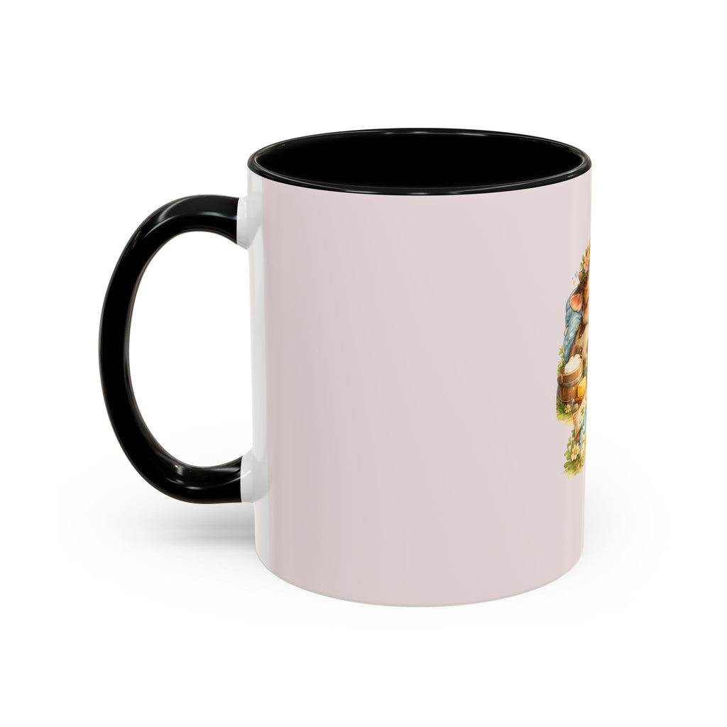 Farm Fresh Milk Coffee Mug — Cute Vintage Kittens Illustration (Accent 11/15oz)