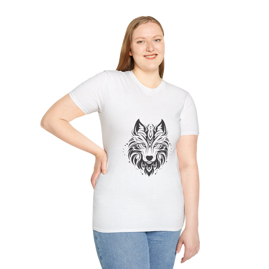 Wolf Mandala T-Shirt — Tribal Geometric Wolf Art Tee