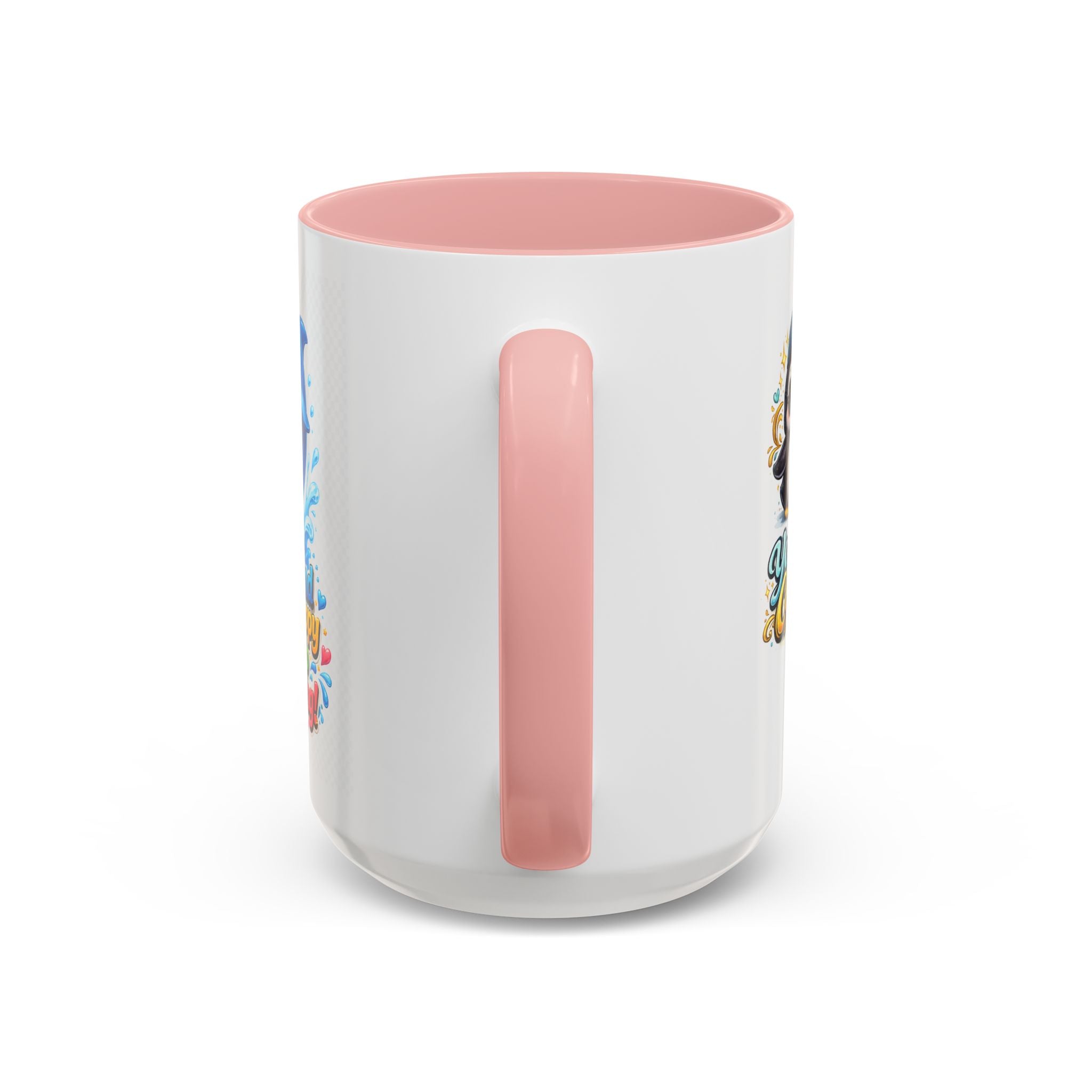 Be Kind Be Happy Keep Smiling Dolphin Accent Coffee Mug