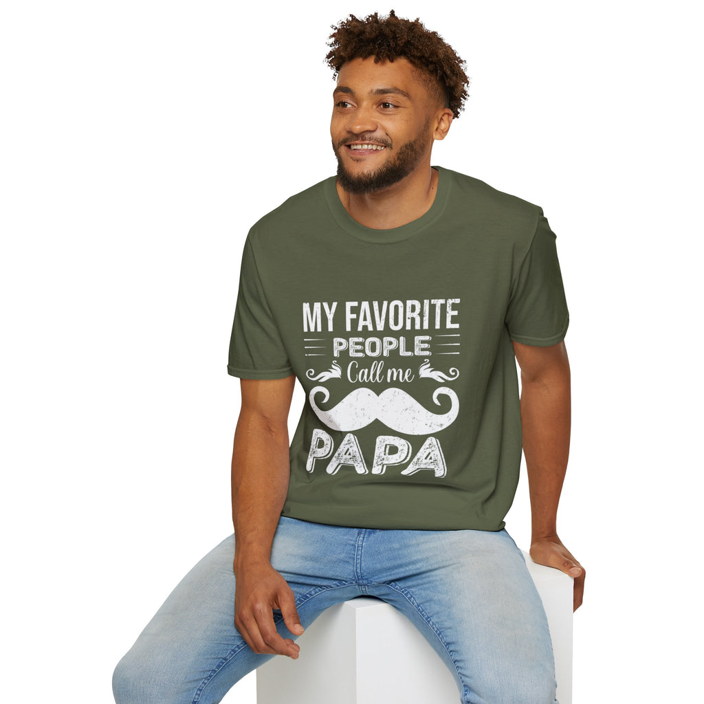 Papa T-Shirt — “My Favorite People Call Me Papa” Vintage Family Gift