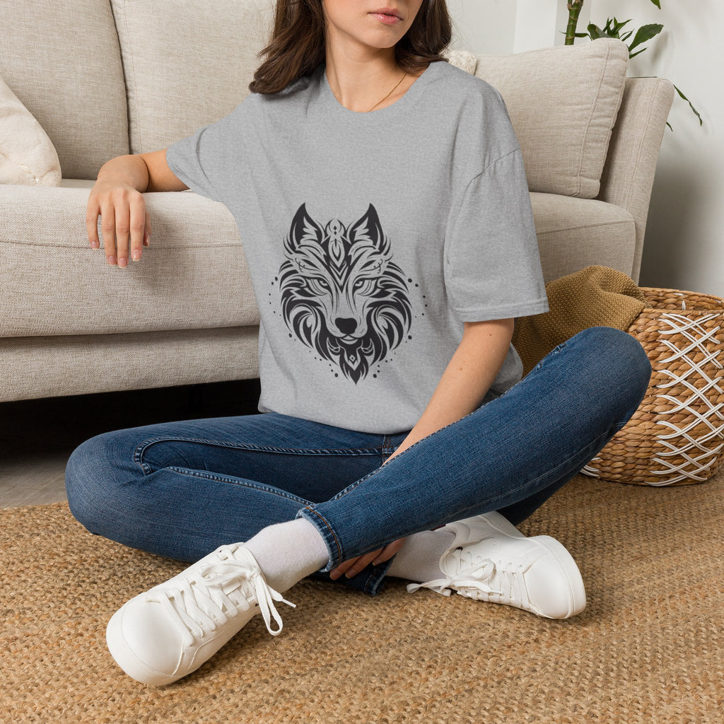 Wolf Mandala T-Shirt — Tribal Geometric Wolf Art Tee