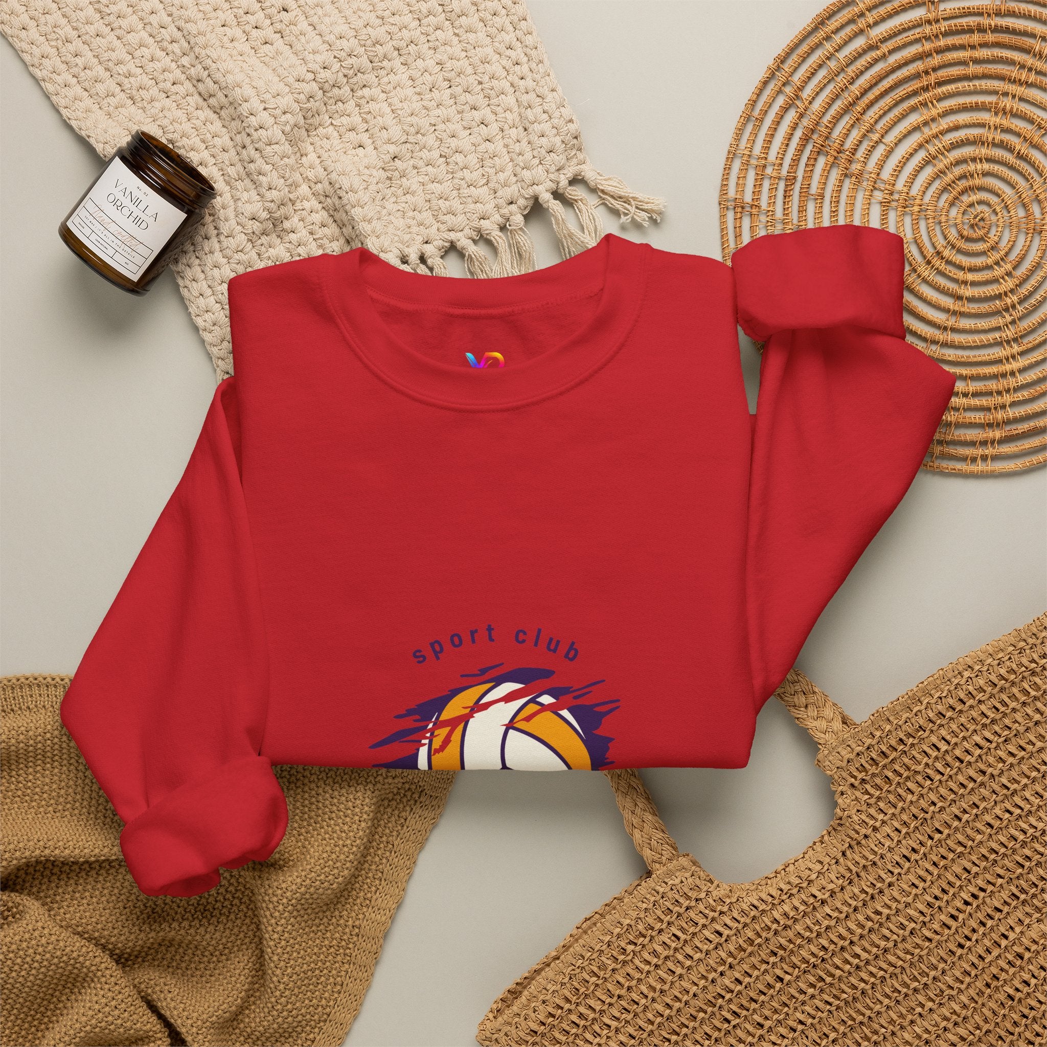 Volleyball Time Crewneck Sweatshirt — Sport Club Graphic Pullover