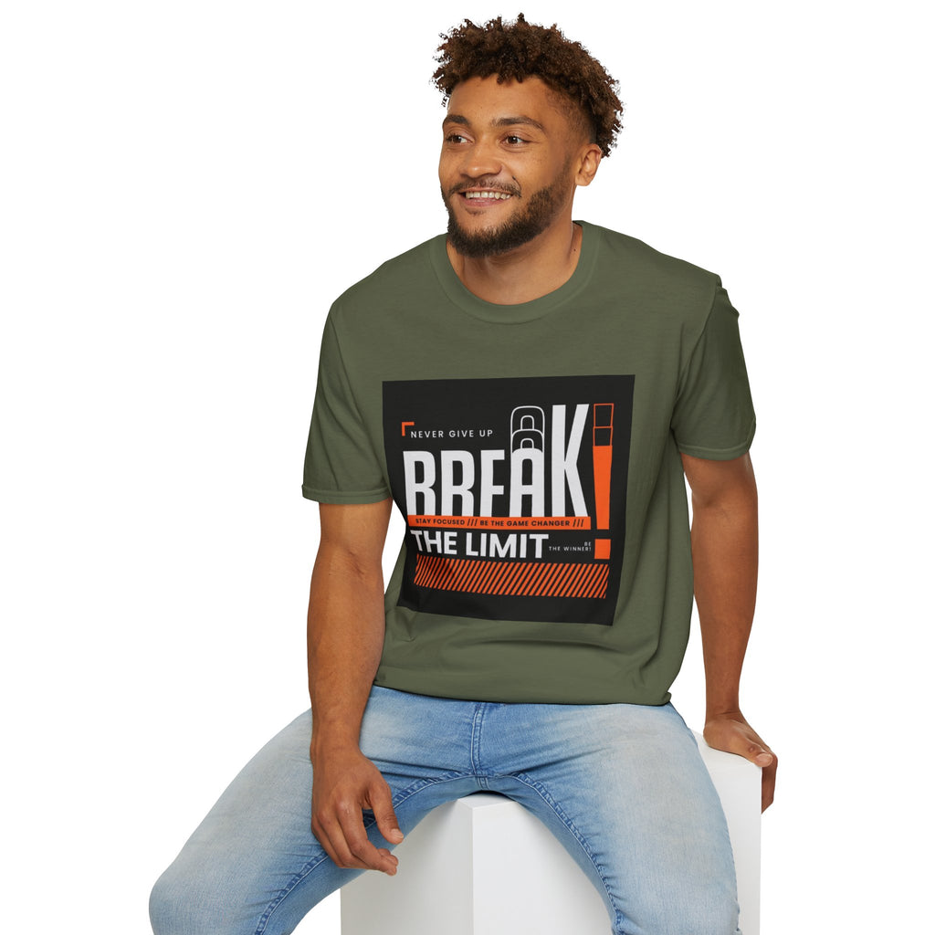 Break the Limit T-Shirt — “Never Give Up, Break” Motivational Graphic Tee