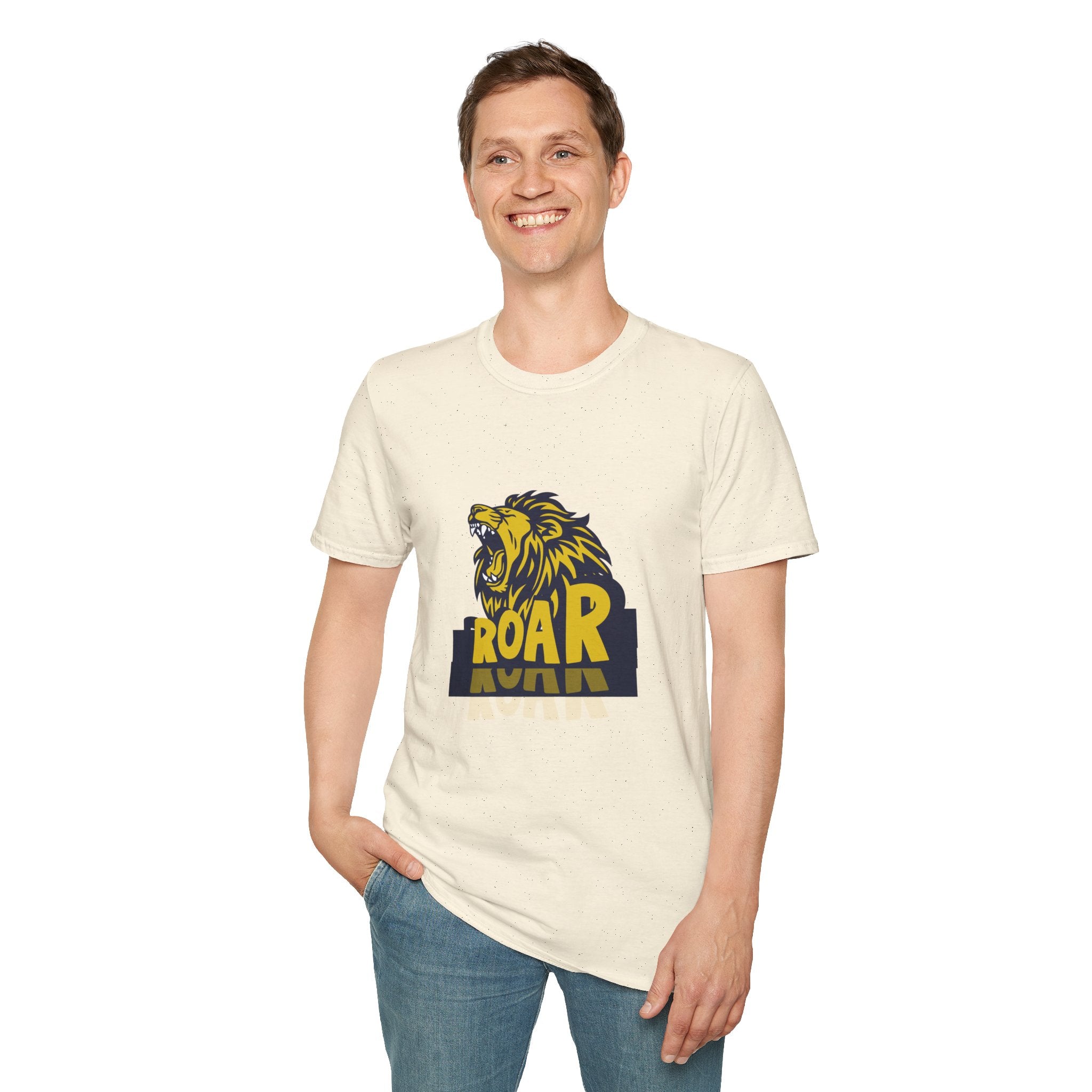 Roaring Lion T-Shirt — Bold Yellow & Navy Graphic Tee