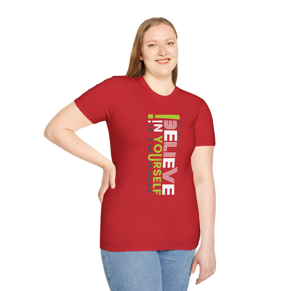 T-Shirt — "Be Yourself" Vertical Motivational Graphic Tee