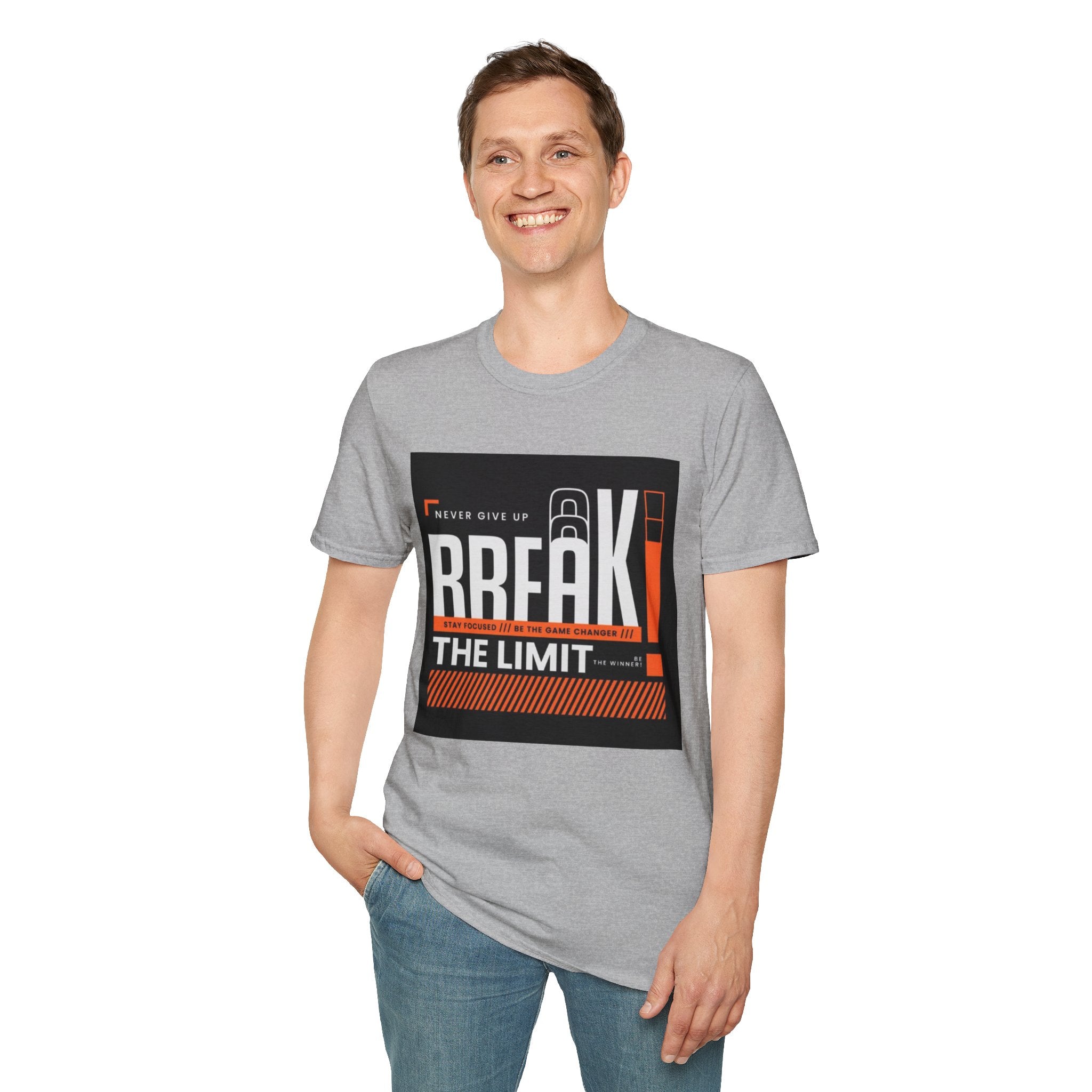 Break the Limit T-Shirt — “Never Give Up, Break” Motivational Graphic Tee