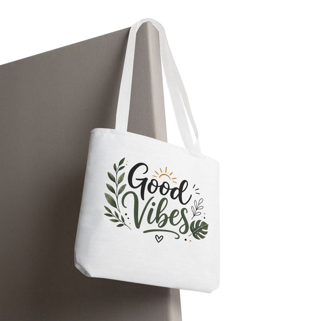 Good Vibes Tote Bag — Floral Eco-Friendly Canvas Shopper