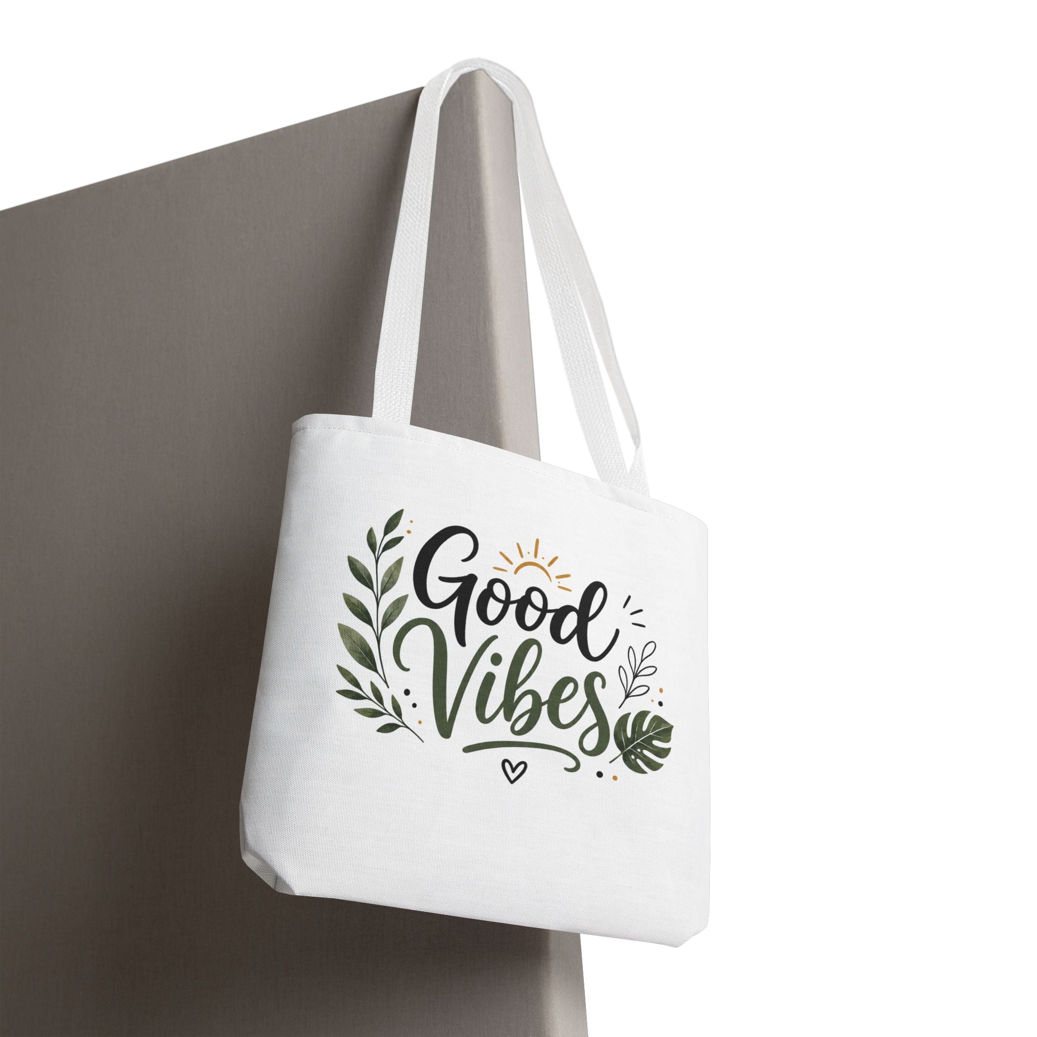 Good Vibes Tote Bag — Floral Eco-Friendly Canvas Shopper