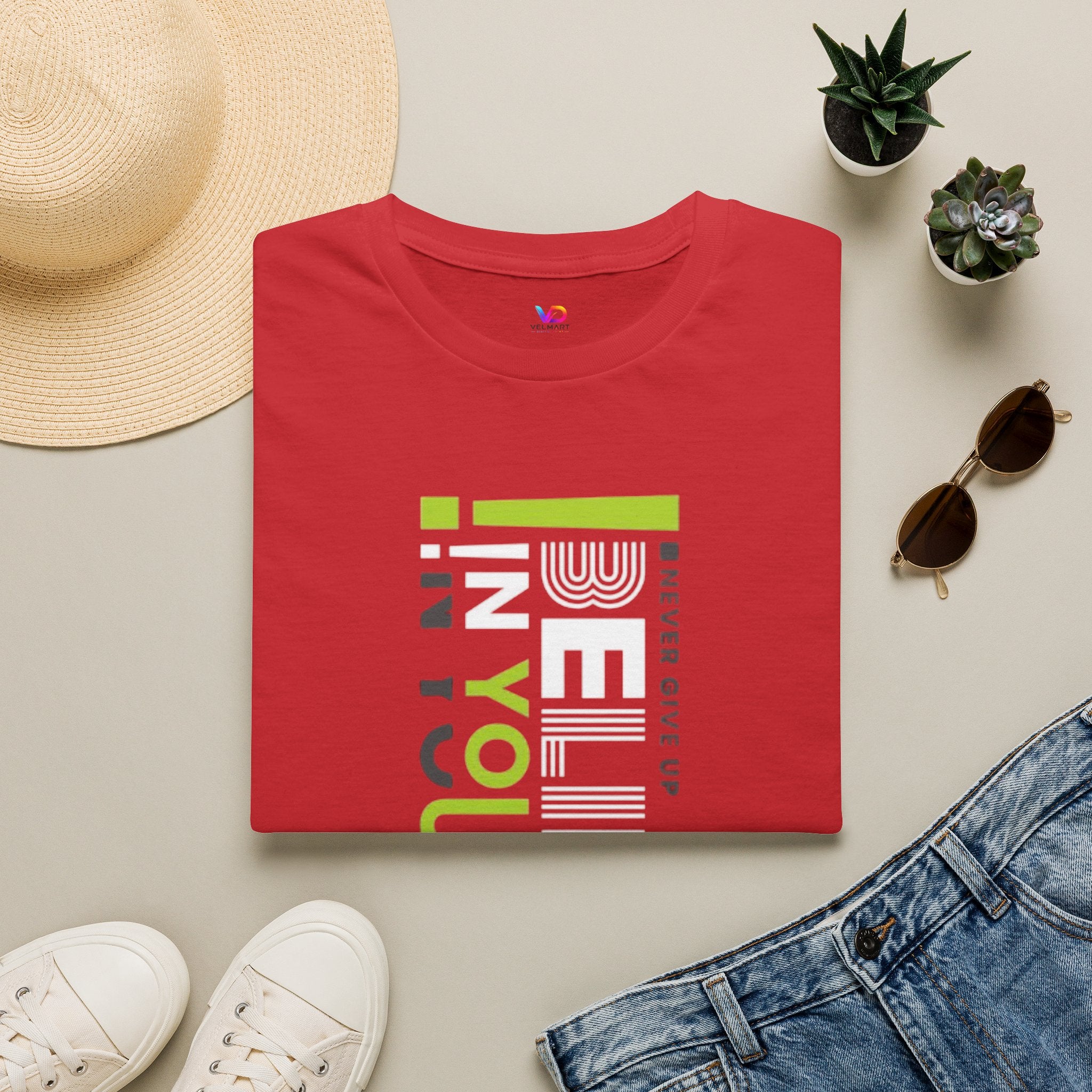 T-Shirt — "Be Yourself" Vertical Motivational Graphic Tee