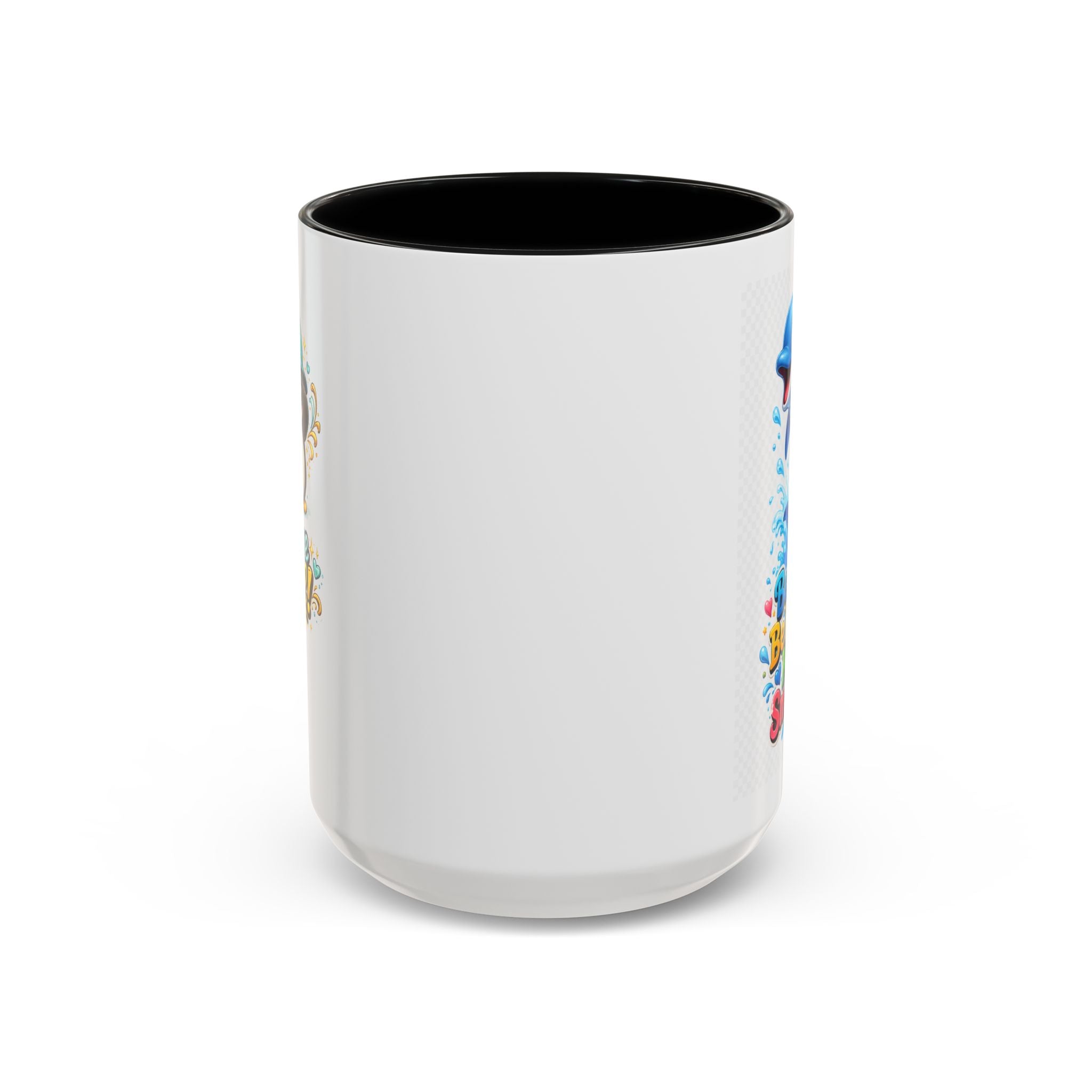 Be Kind Be Happy Keep Smiling Dolphin Accent Coffee Mug