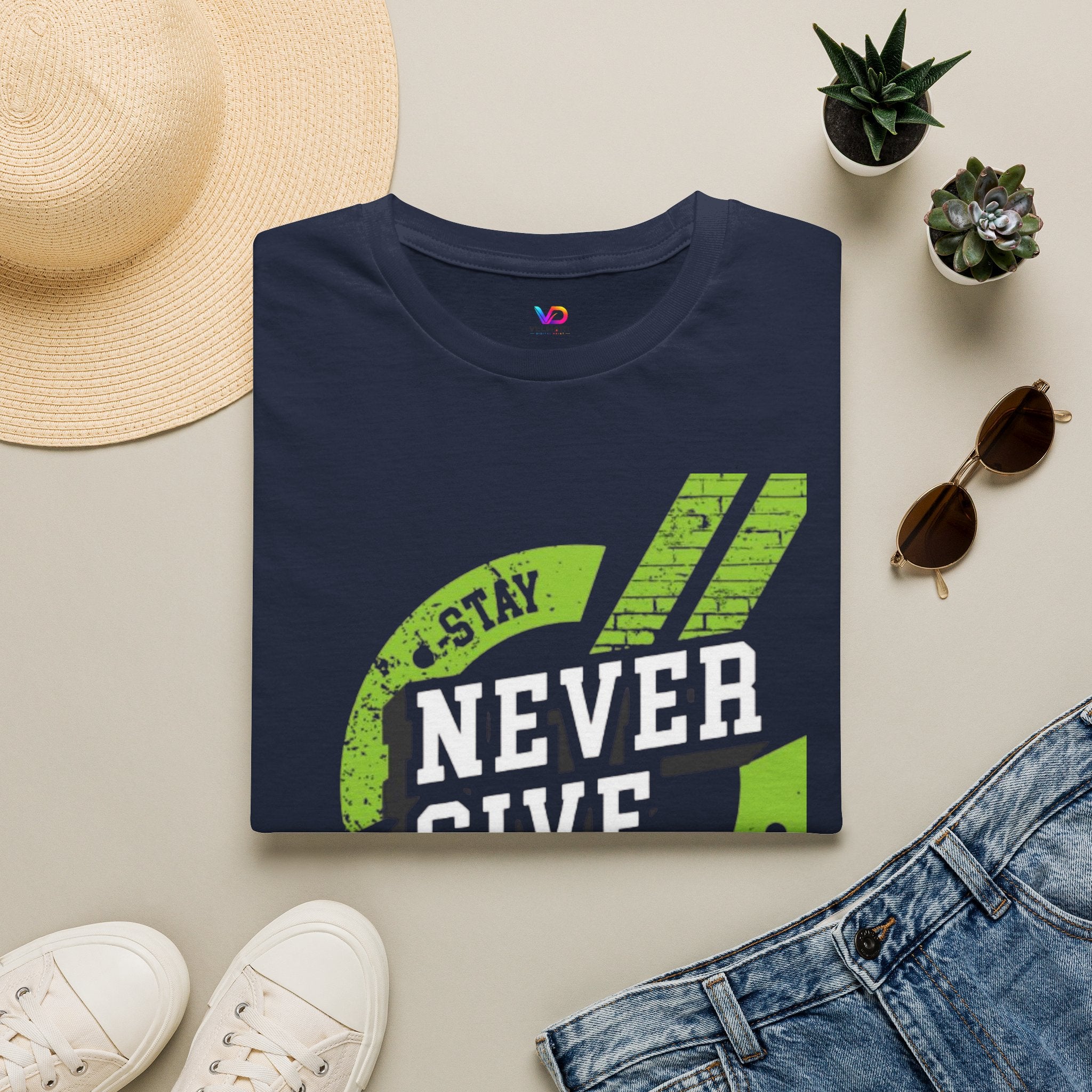 Never Give Up T-Shirt — Stay Strong Motivational Tee