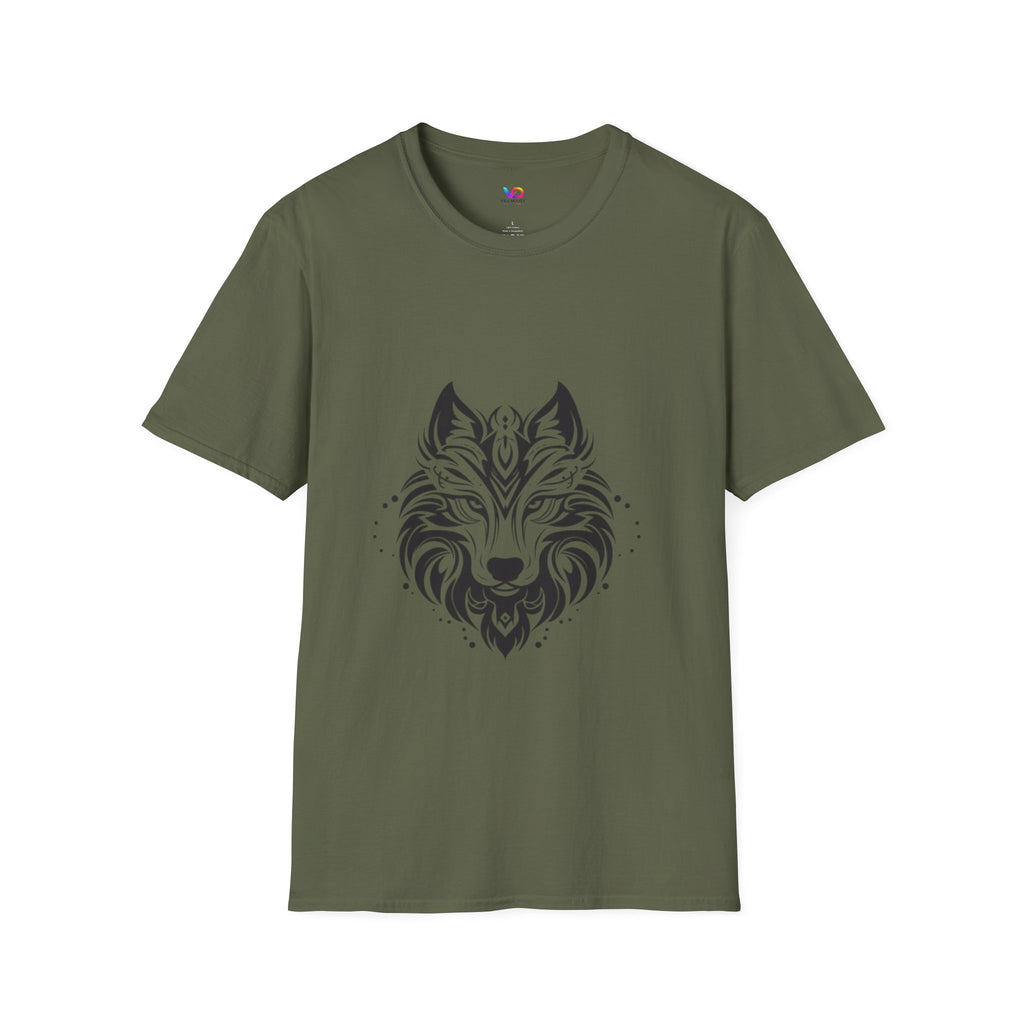 Wolf Mandala T-Shirt — Tribal Geometric Wolf Art Tee