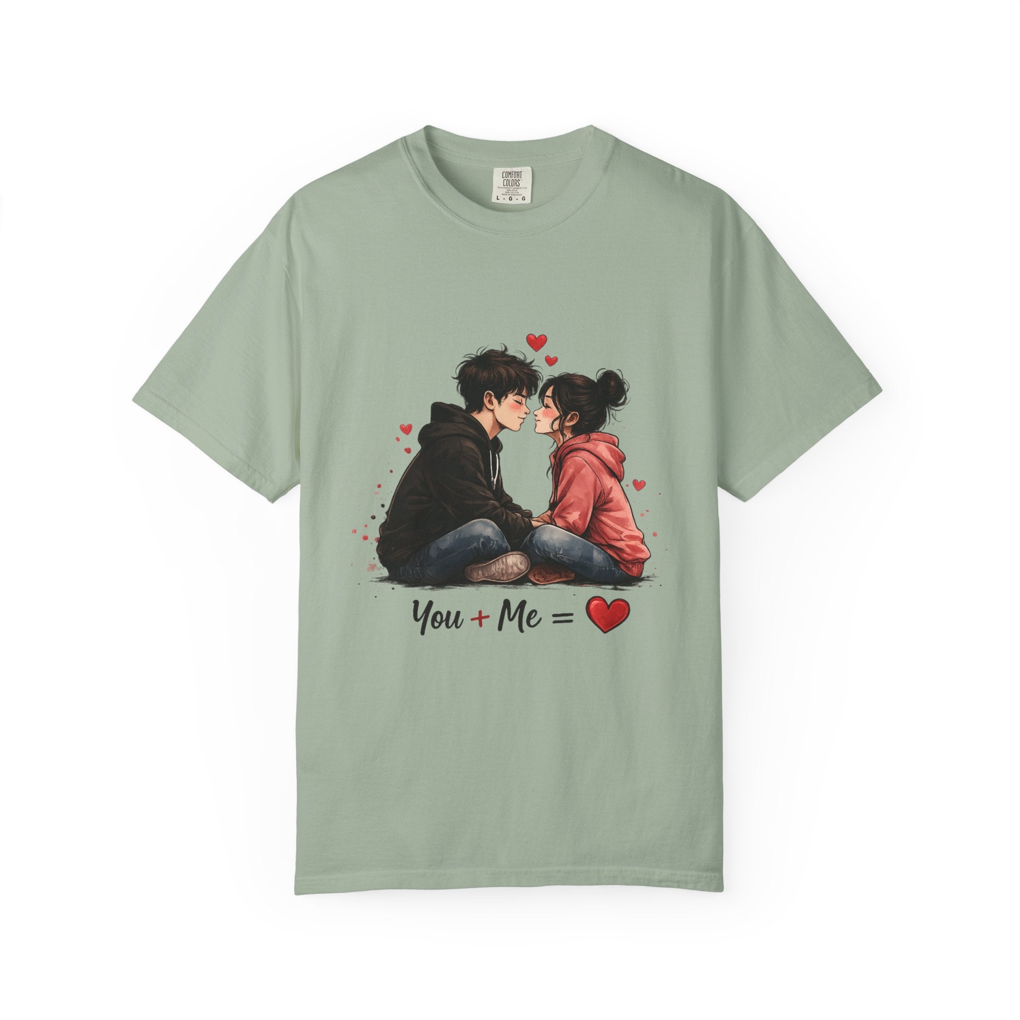 You + Me =  Romantic Couple T-Shirt