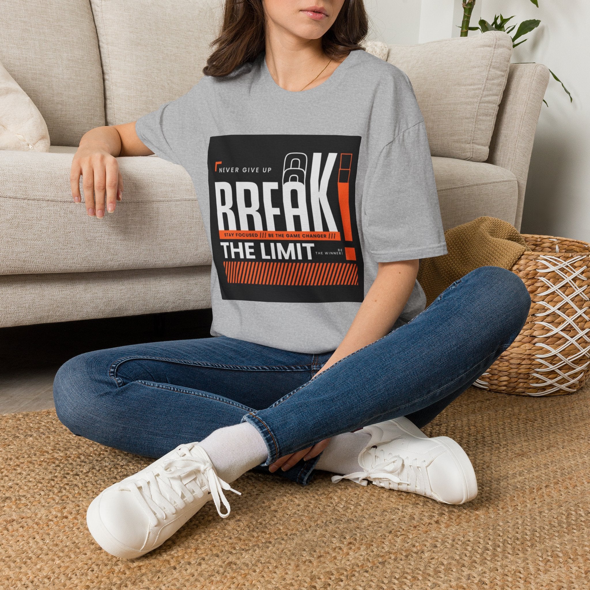 Break the Limit T-Shirt — “Never Give Up, Break” Motivational Graphic Tee
