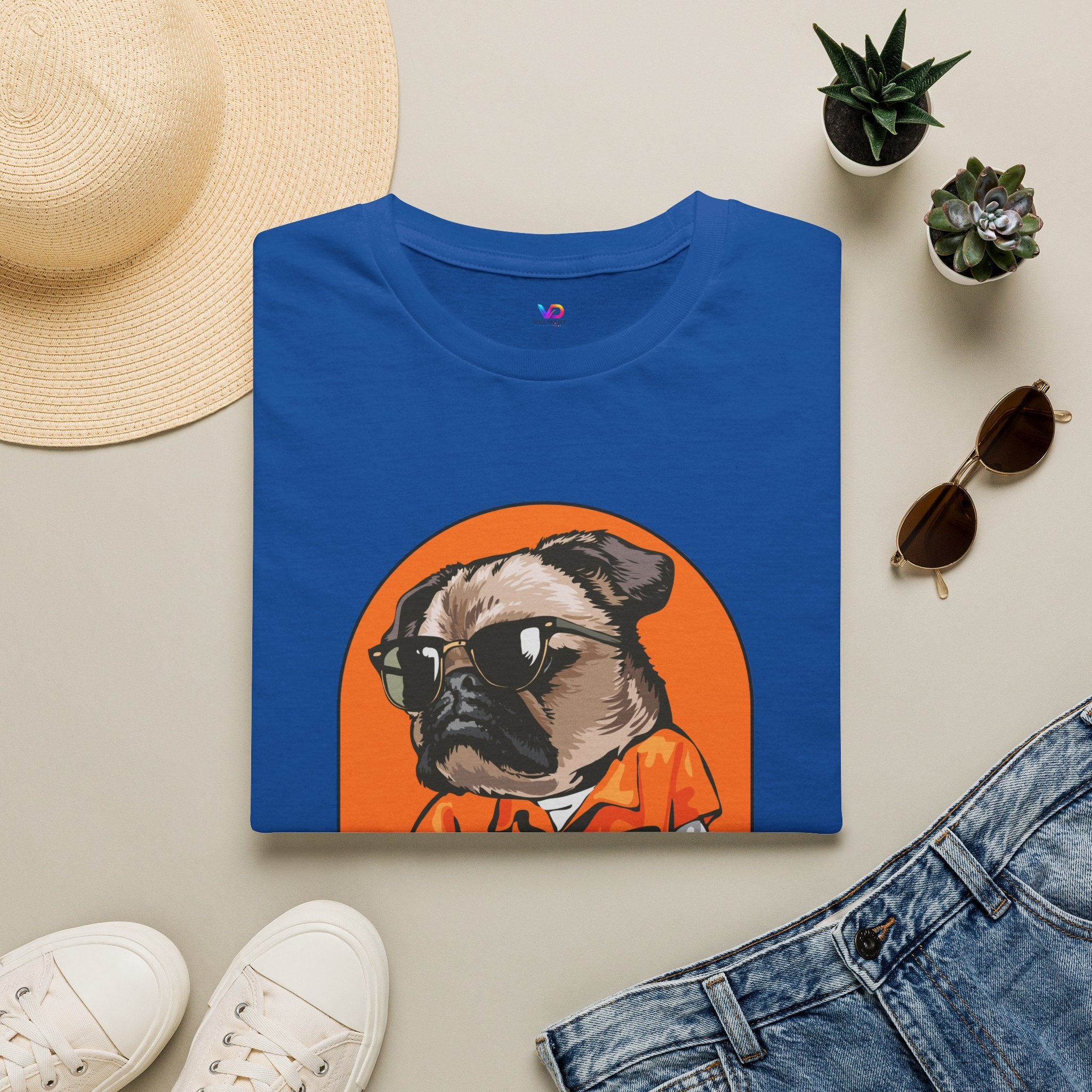Cool Dog Tee — Retro Pug Graphic T‑Shirt