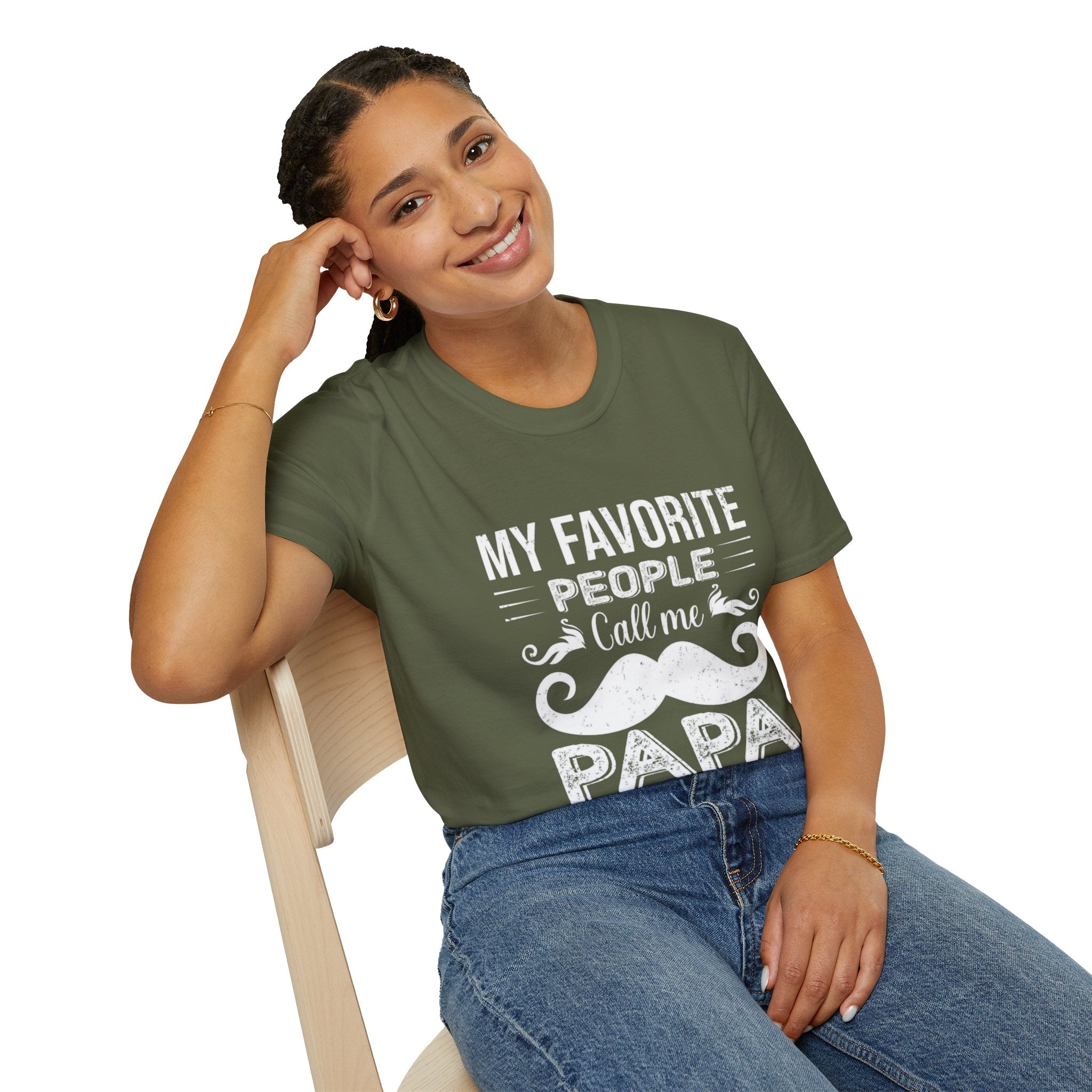 Papa T-Shirt — “My Favorite People Call Me Papa” Vintage Family Gift