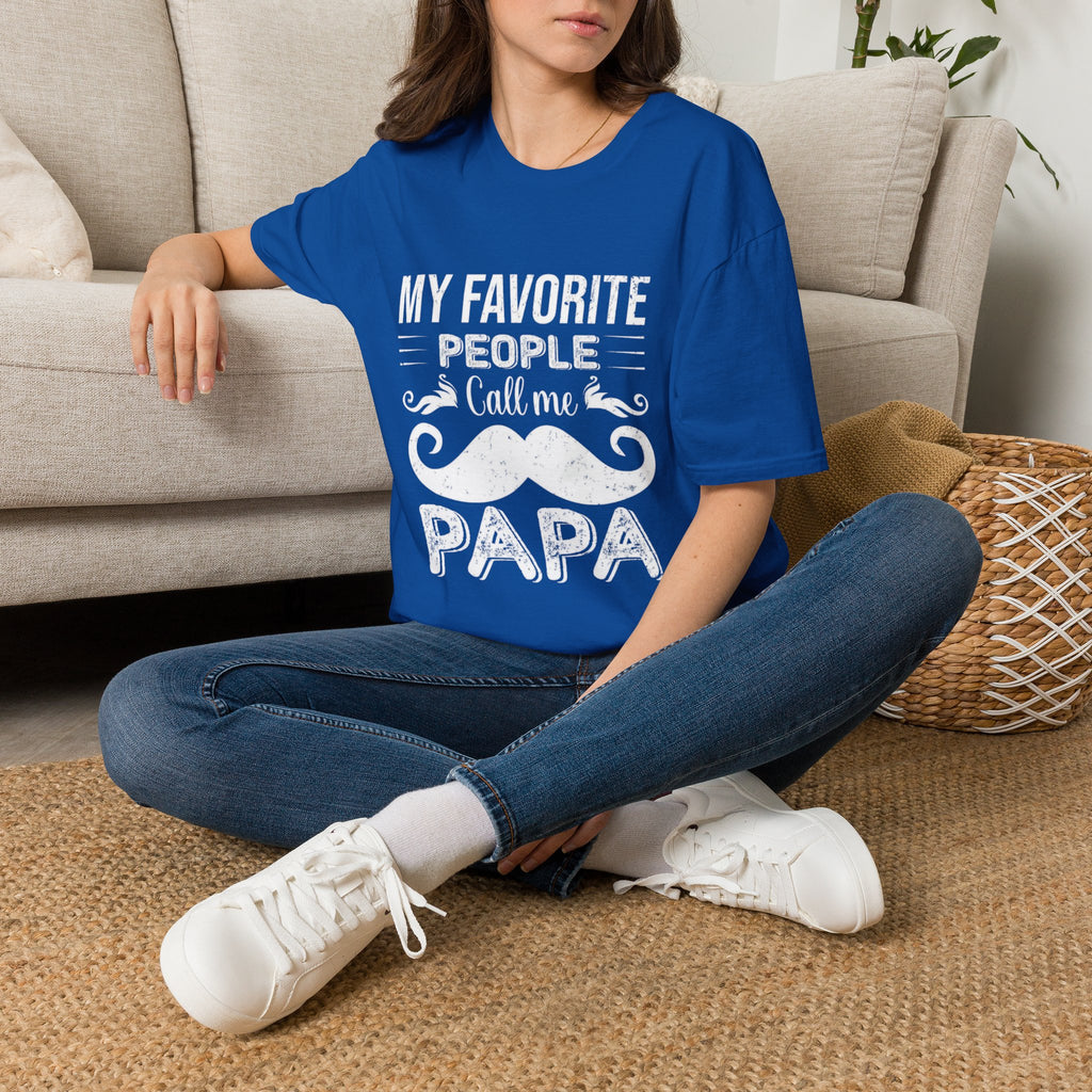 Papa T-Shirt — “My Favorite People Call Me Papa” Vintage Family Gift