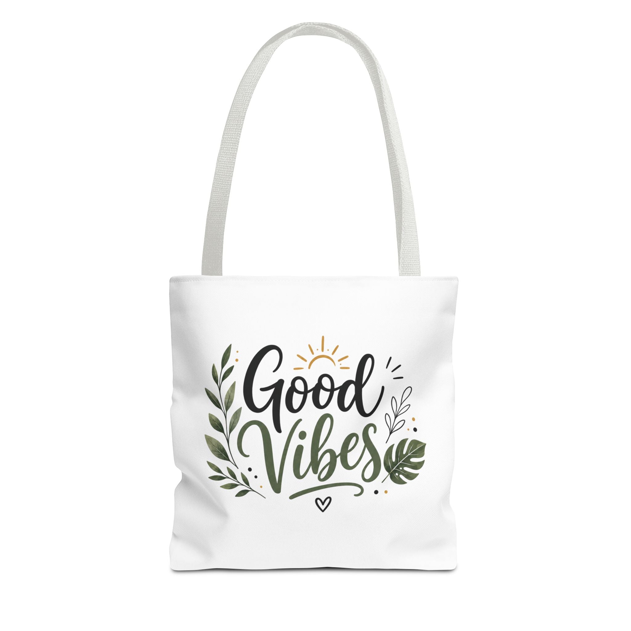 Good Vibes Tote Bag — Floral Eco-Friendly Canvas Shopper