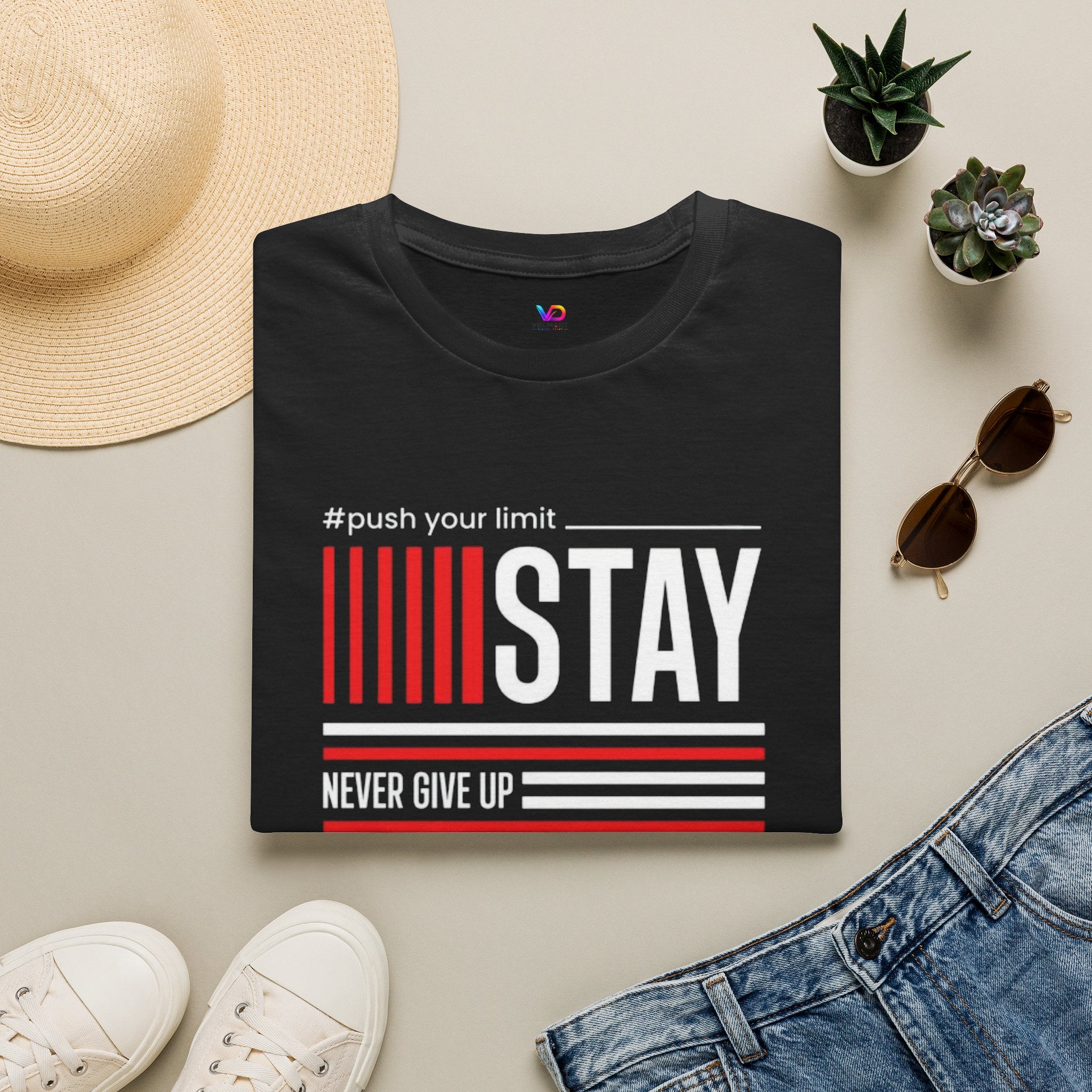 Stay Strong Graphic T-Shirt — "Stay" Motivational Tee (Never Give Up)