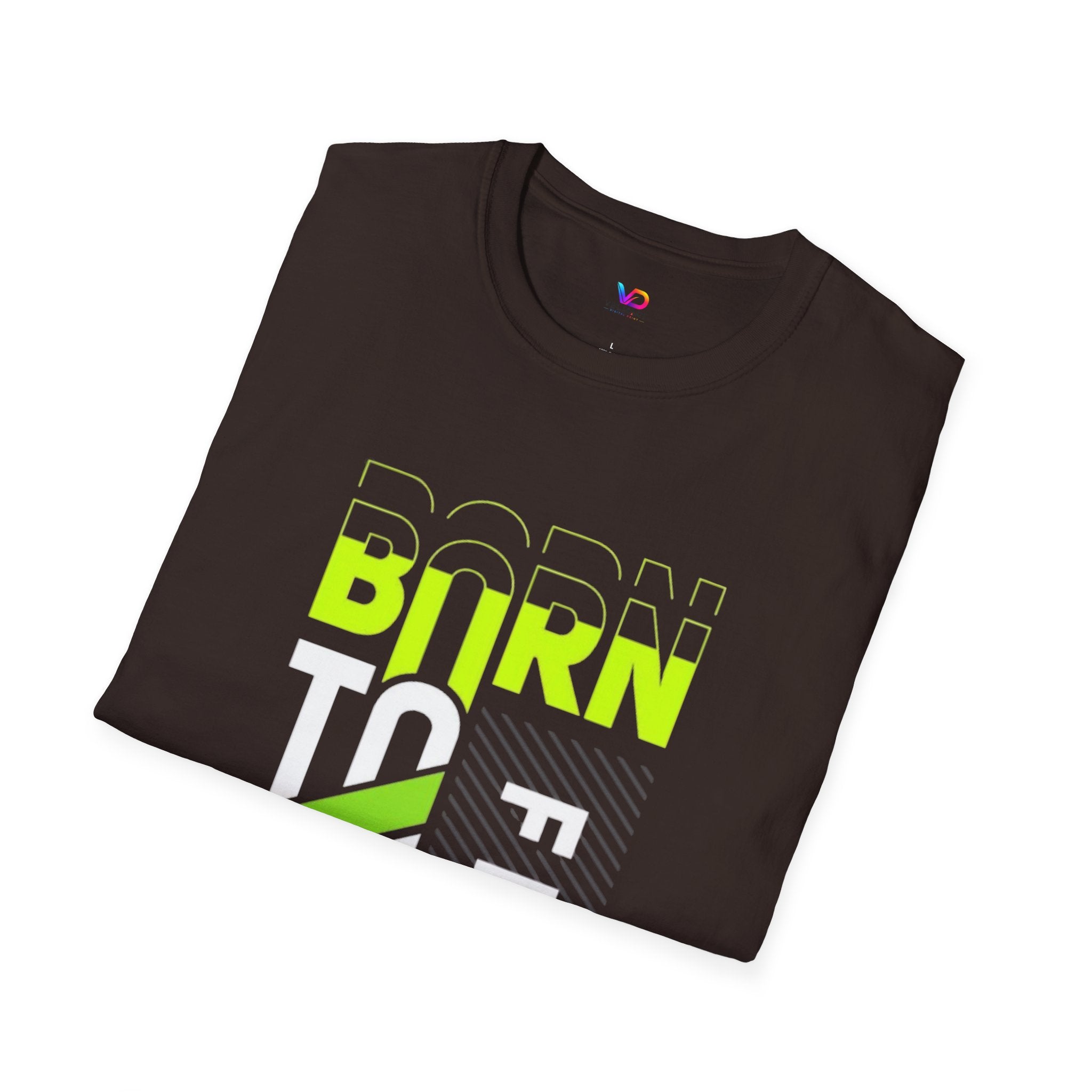 T-Shirt — Born To Be Free Neon Graphic Tee