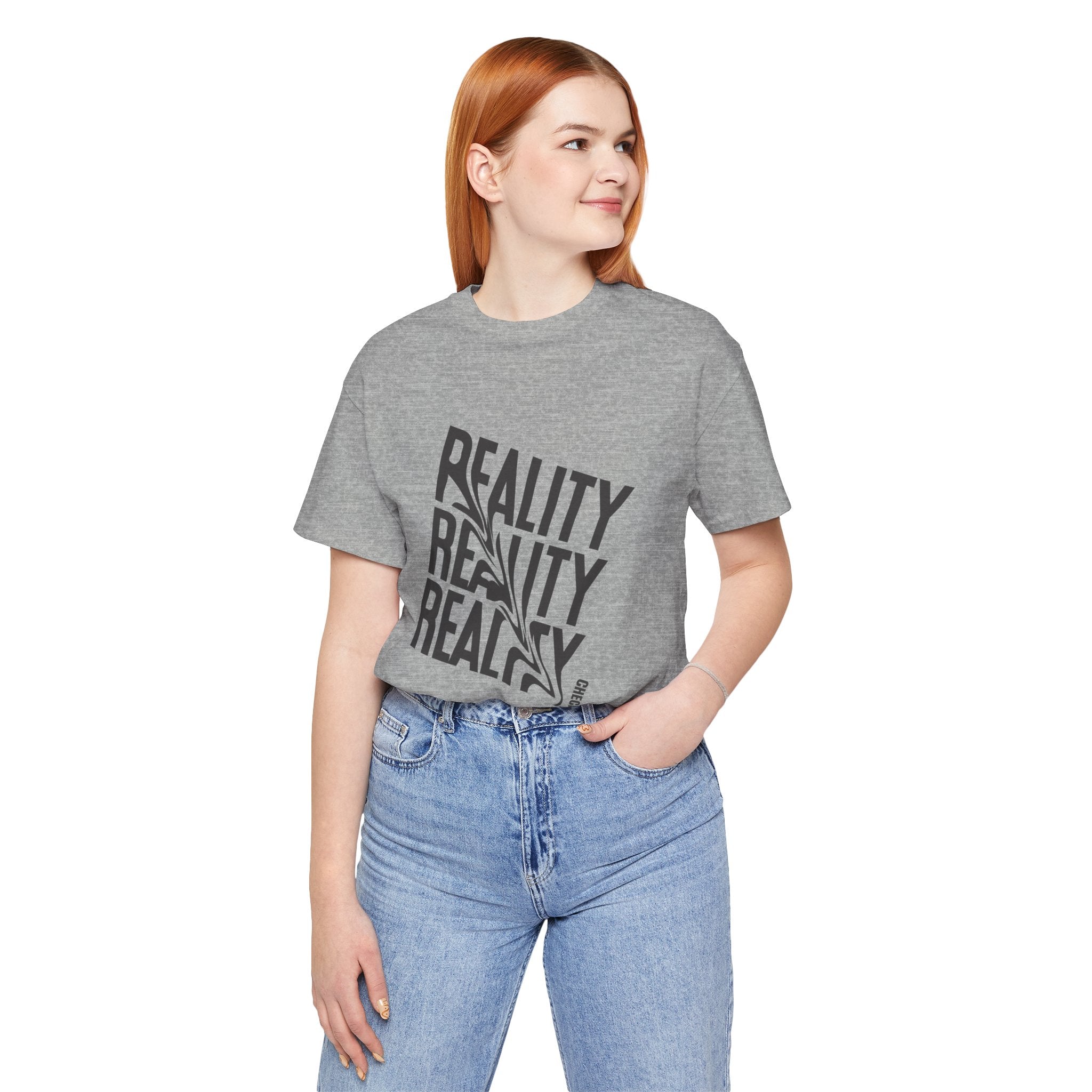 Reality Repeat Tee — Graphic Typography T-Shirt