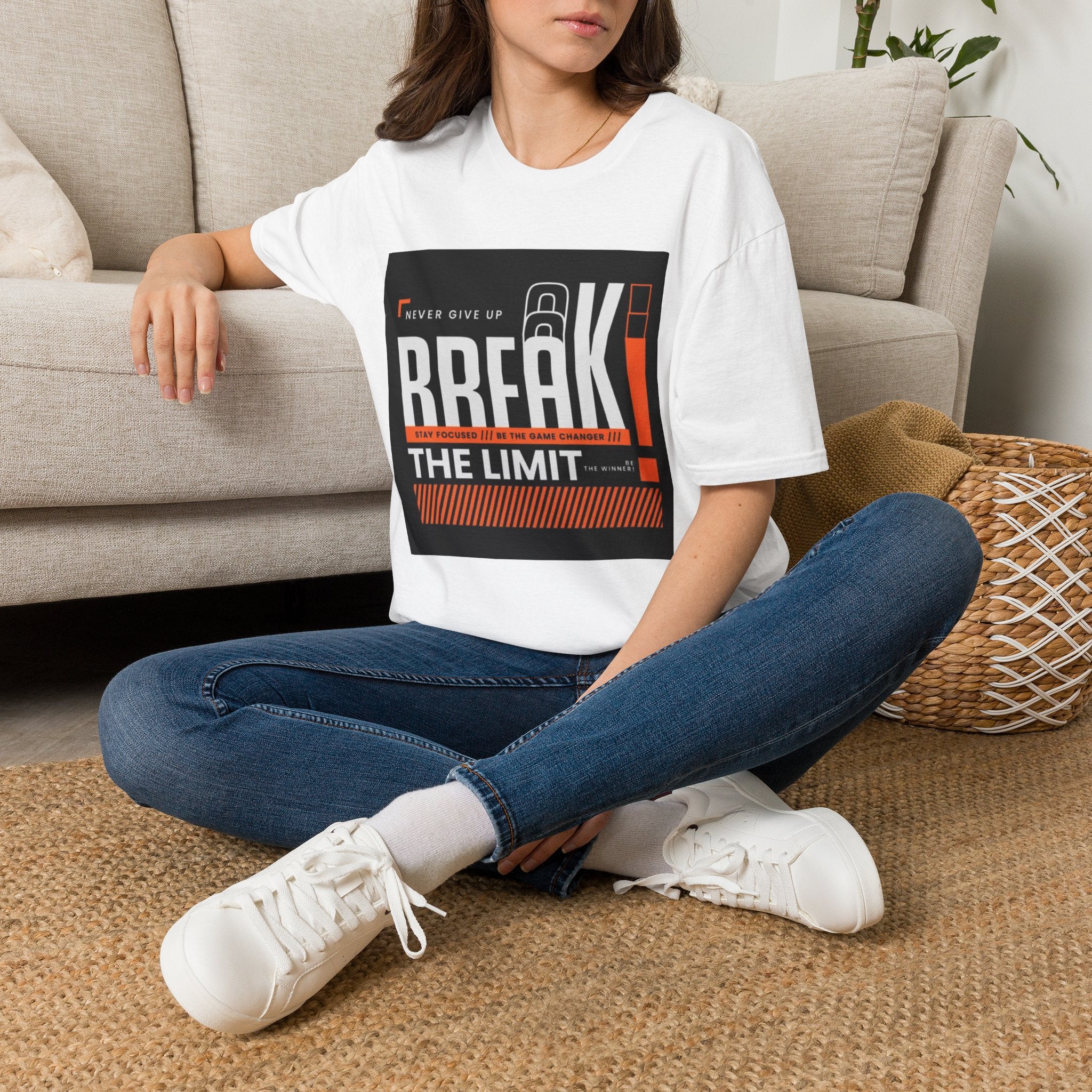 Break the Limit T-Shirt — “Never Give Up, Break” Motivational Graphic Tee