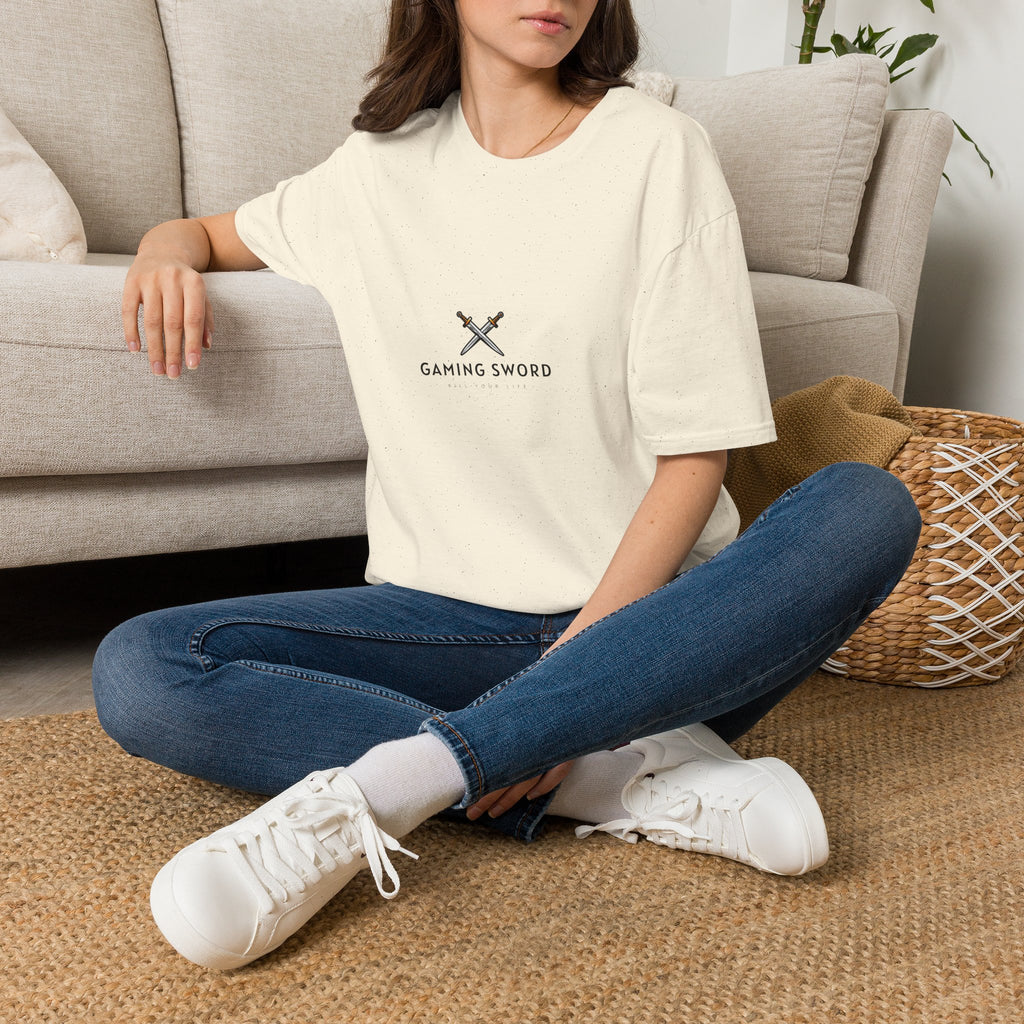 Gaming Sword T‑Shirt — Minimal Crossed Swords Logo Tee