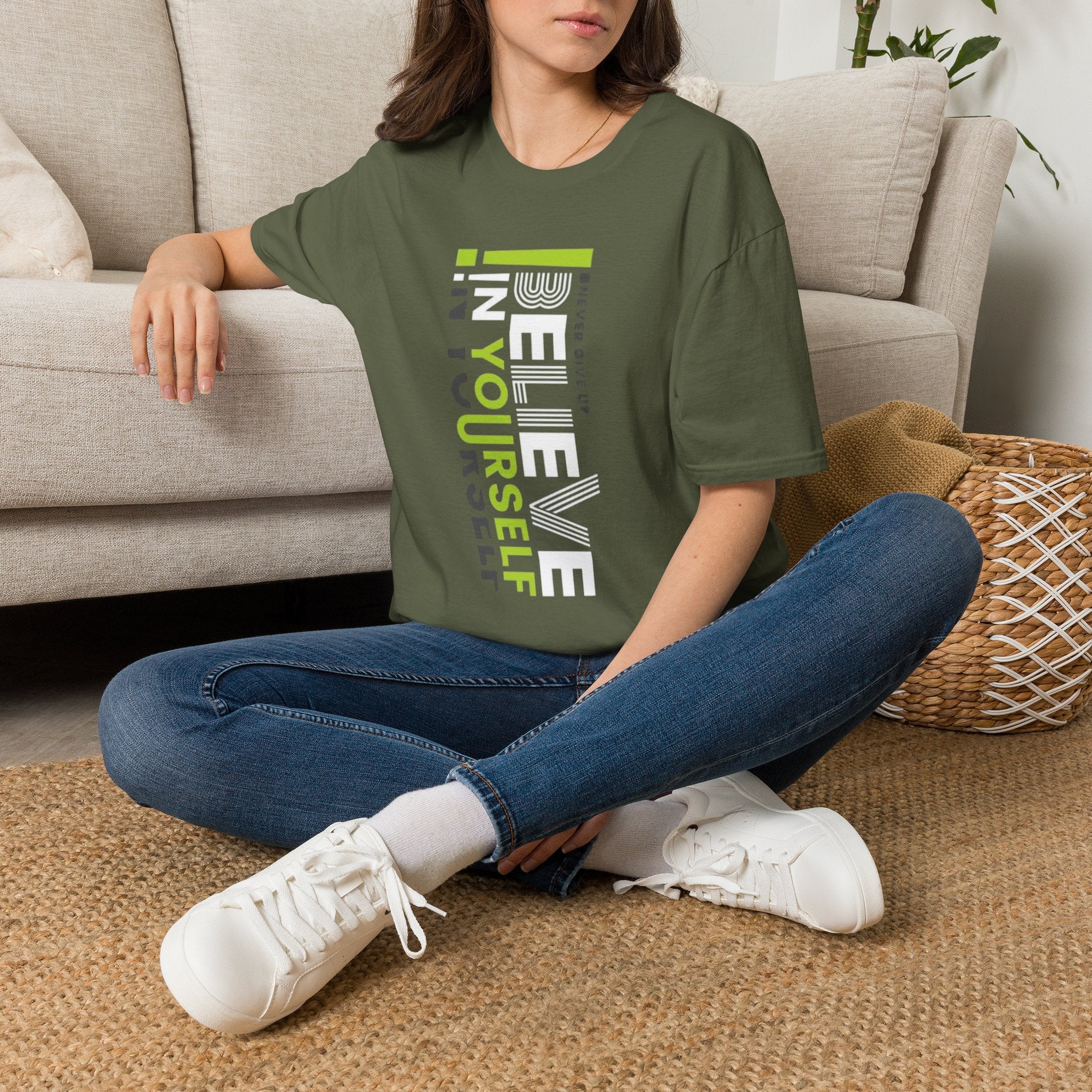 T-Shirt — "Be Yourself" Vertical Motivational Graphic Tee