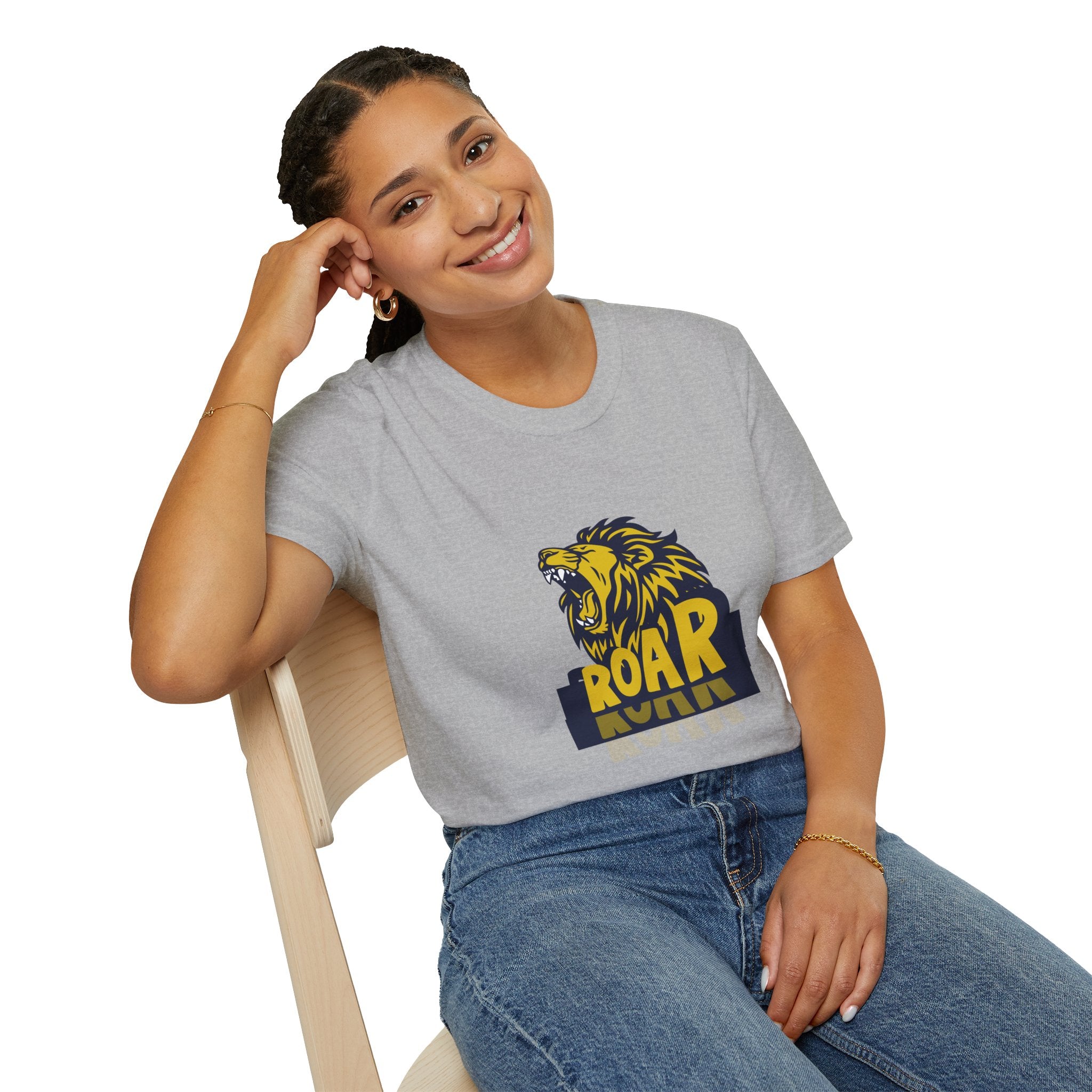 Roaring Lion T-Shirt — Bold Yellow & Navy Graphic Tee