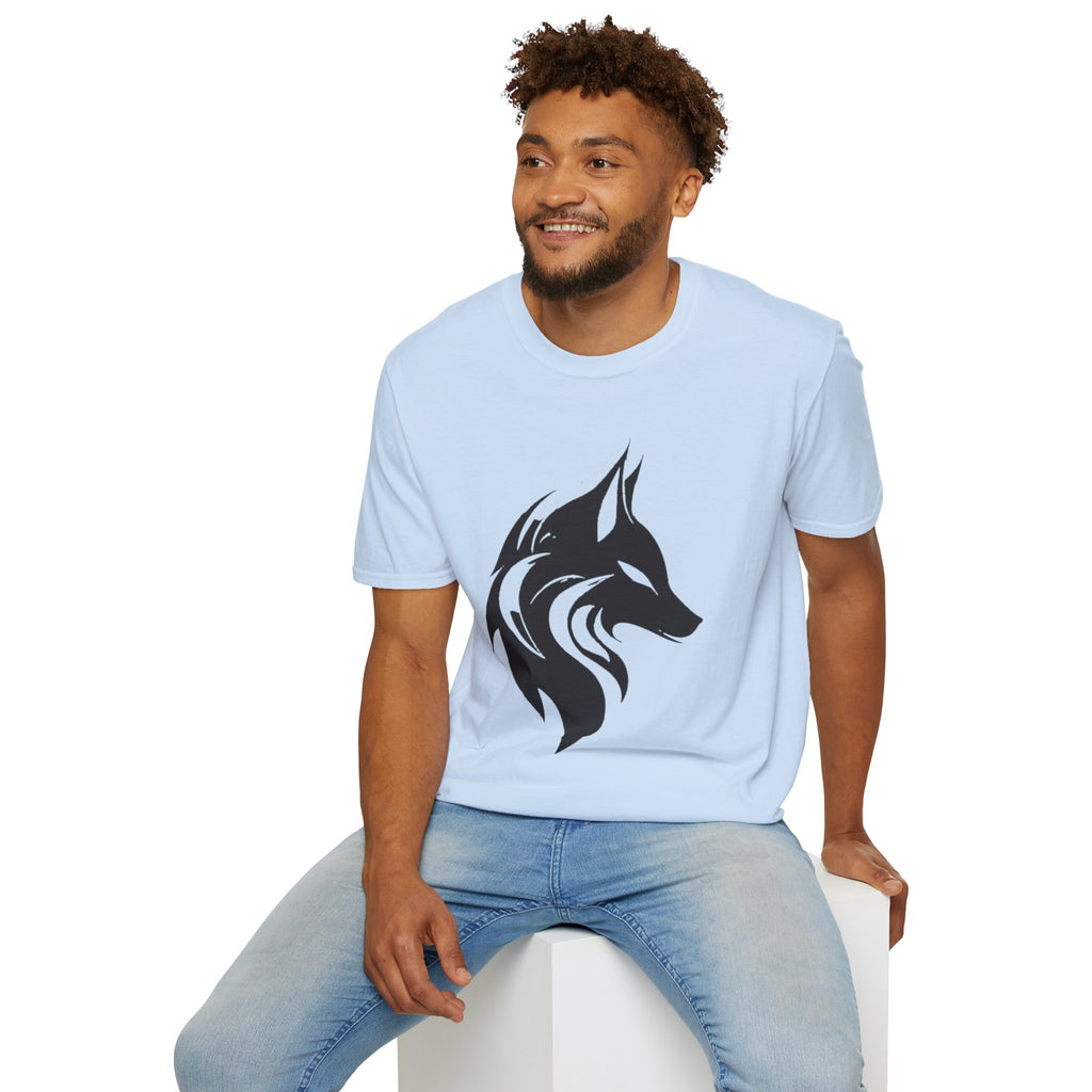Wolf Silhouette T-Shirt — Tribal Black Wolf Graphic Tee