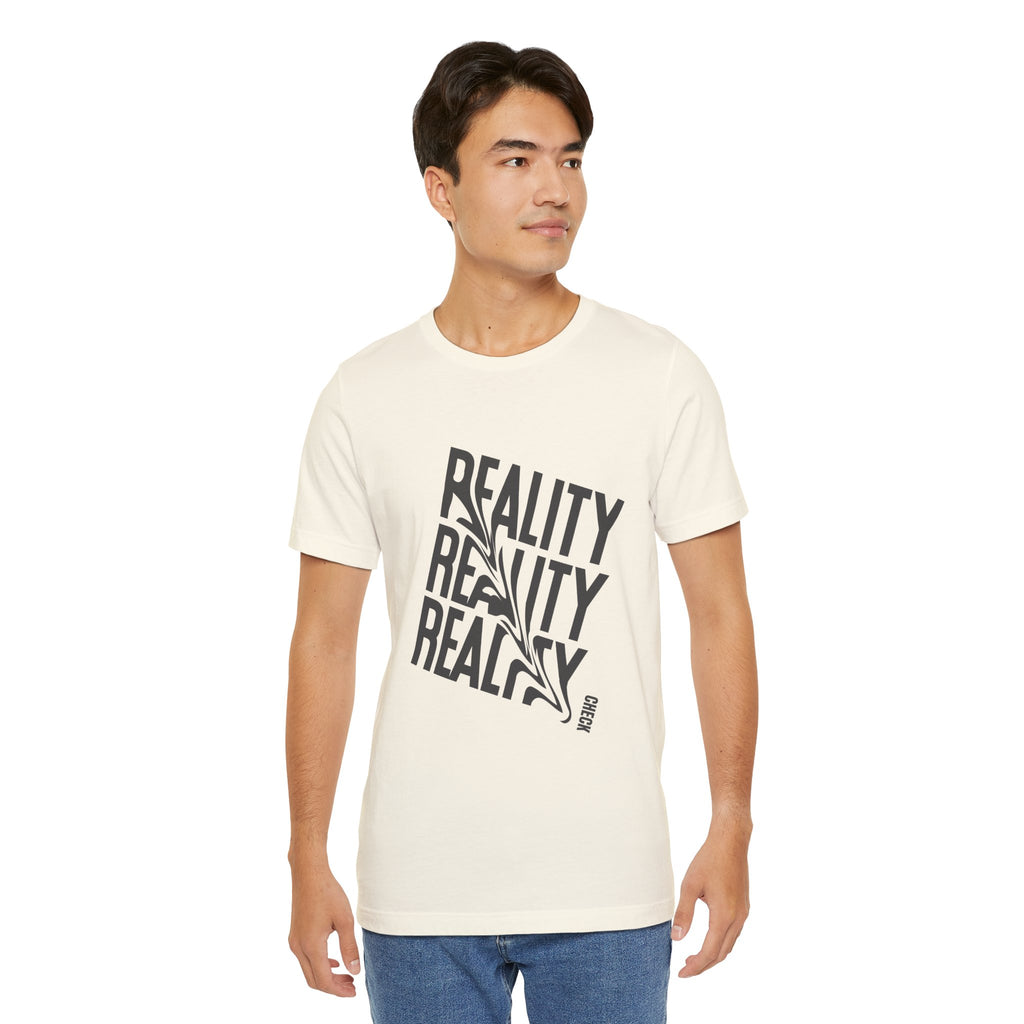 Reality Repeat Tee — Graphic Typography T-Shirt