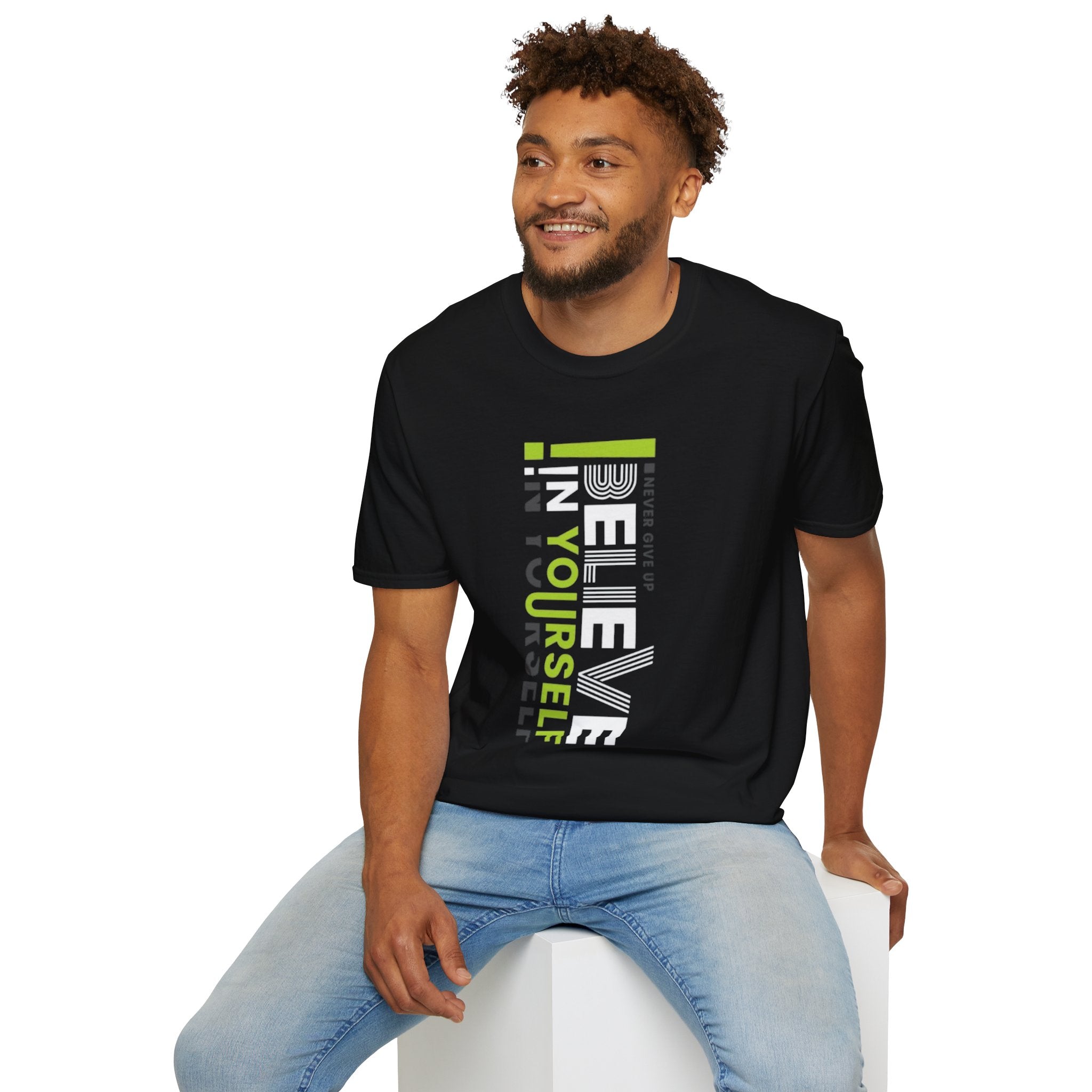 T-Shirt — "Be Yourself" Vertical Motivational Graphic Tee