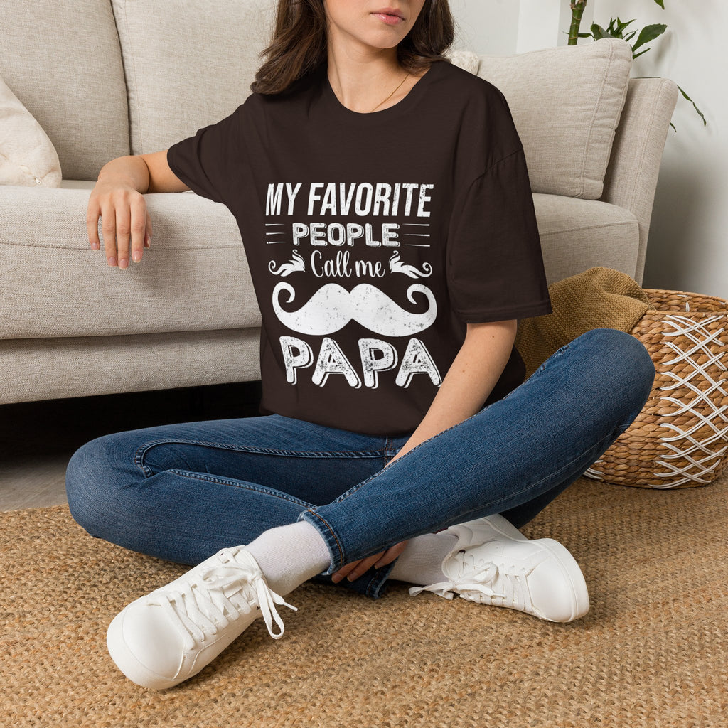 Papa T-Shirt — “My Favorite People Call Me Papa” Vintage Family Gift