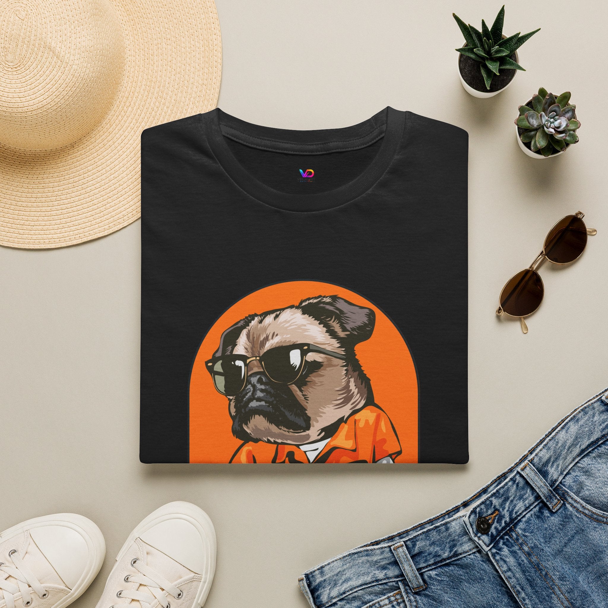 Cool Dog Tee — Retro Pug Graphic T‑Shirt