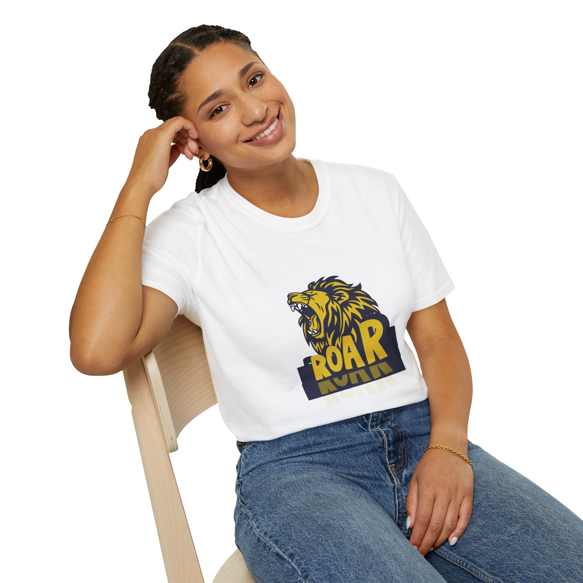 Roaring Lion T-Shirt — Bold Yellow & Navy Graphic Tee
