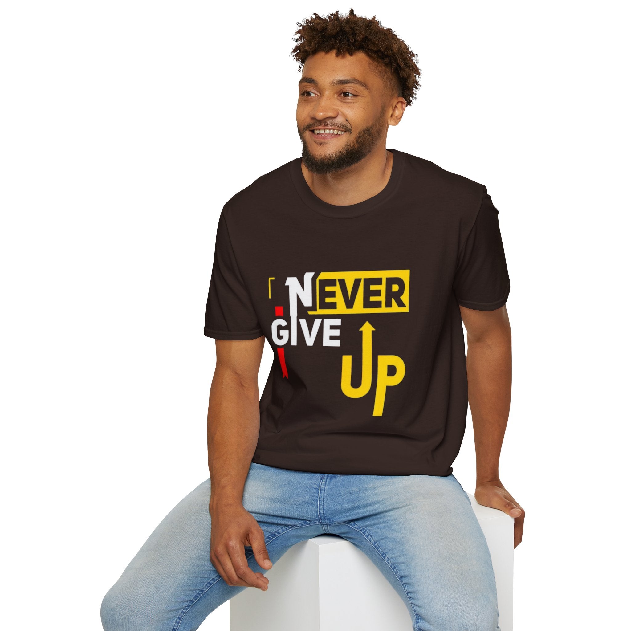 Never Give Up T-Shirt — Motivational Graphic Tee