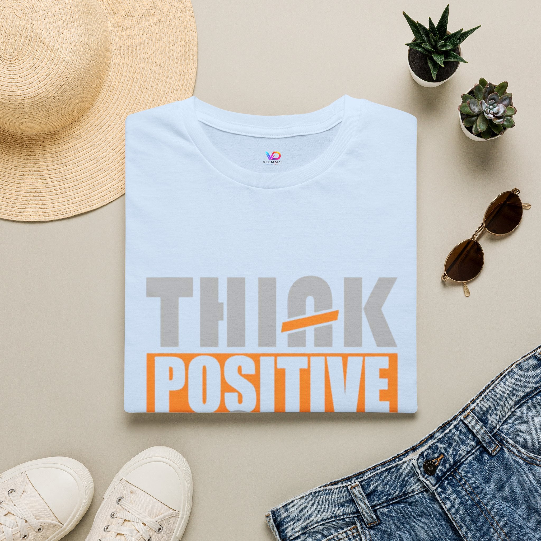 Think Positive T-Shirt — Motivational Graphic Tee