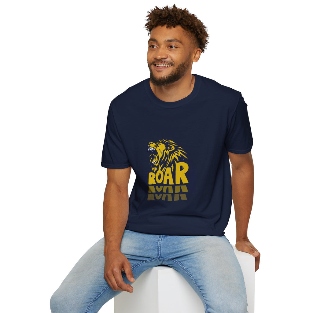 Roaring Lion T-Shirt — Bold Yellow & Navy Graphic Tee
