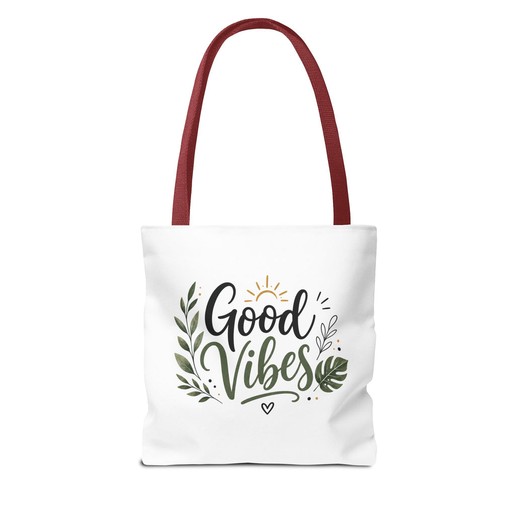 Good Vibes Tote Bag — Floral Eco-Friendly Canvas Shopper