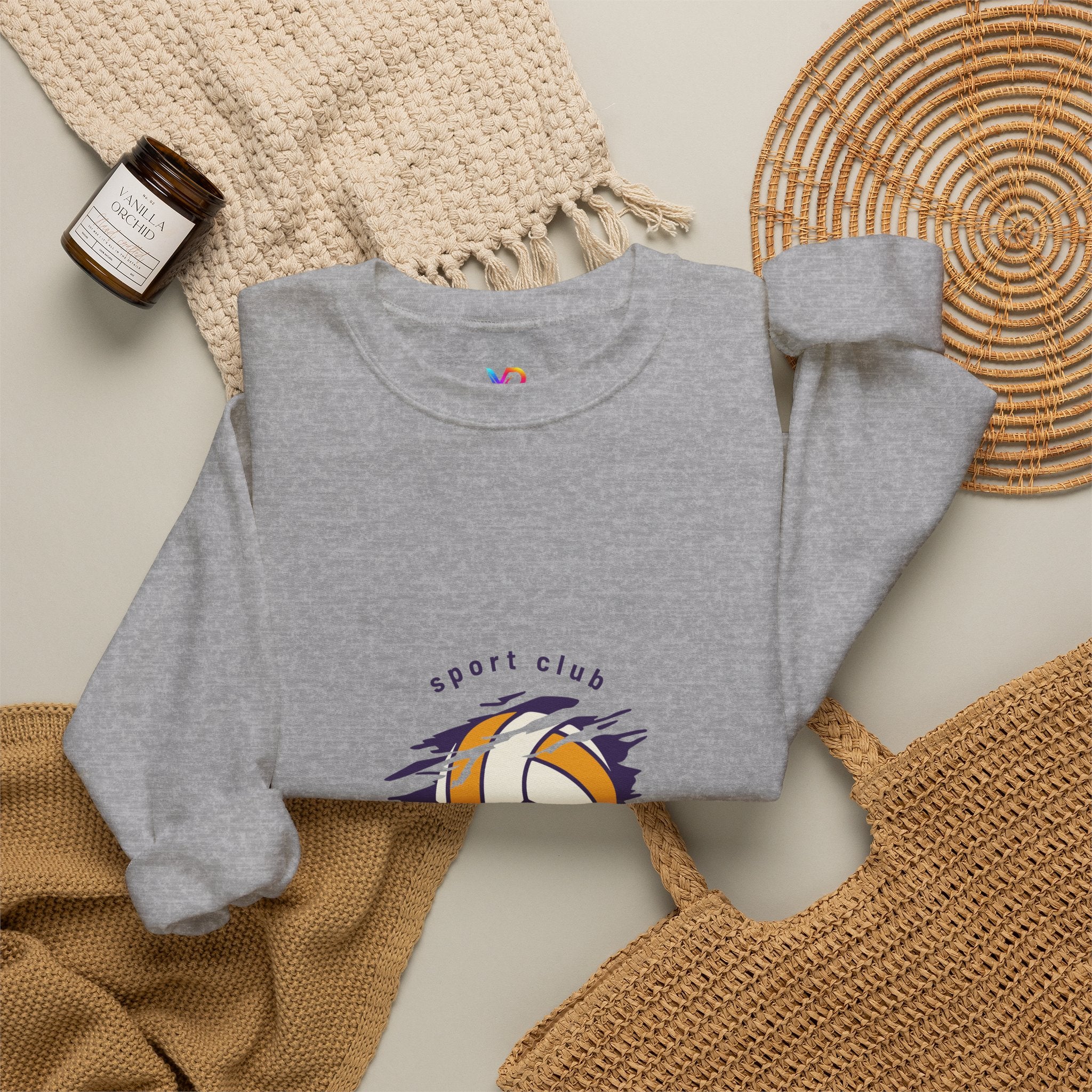 Volleyball Time Crewneck Sweatshirt — Sport Club Graphic Pullover