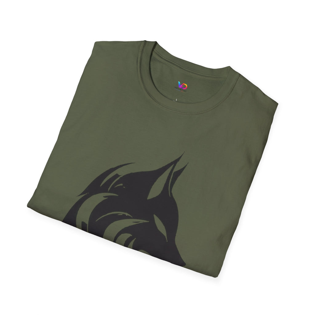 Wolf Silhouette T-Shirt — Tribal Black Wolf Graphic Tee