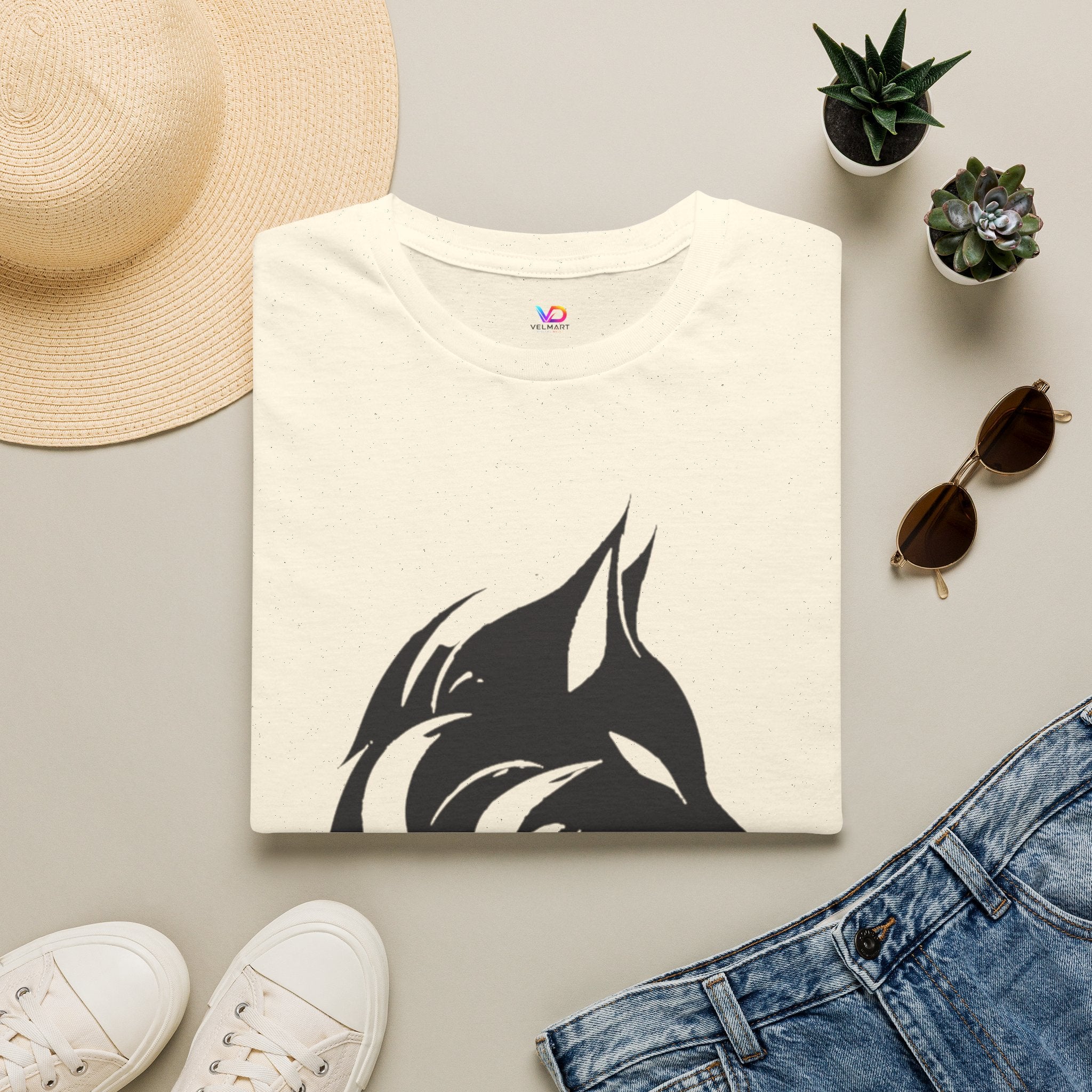 Wolf Silhouette T-Shirt — Tribal Black Wolf Graphic Tee