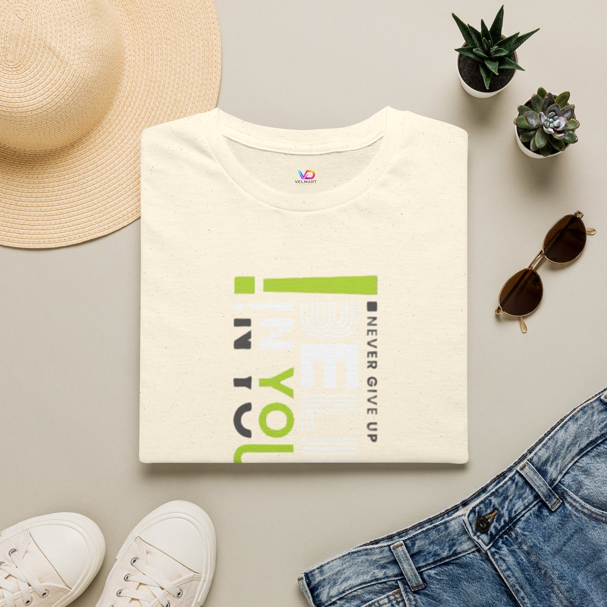 T-Shirt — "Be Yourself" Vertical Motivational Graphic Tee