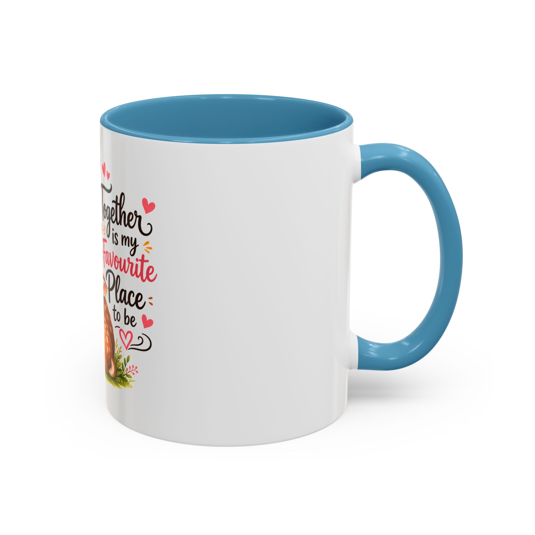 Mother and Baby Deer Accent Coffee Mug — "Together is my Favourite Place to be"